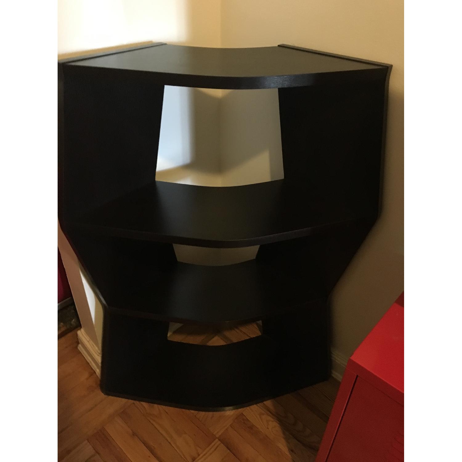 Dark Wood Corner Bookshelf - image-4