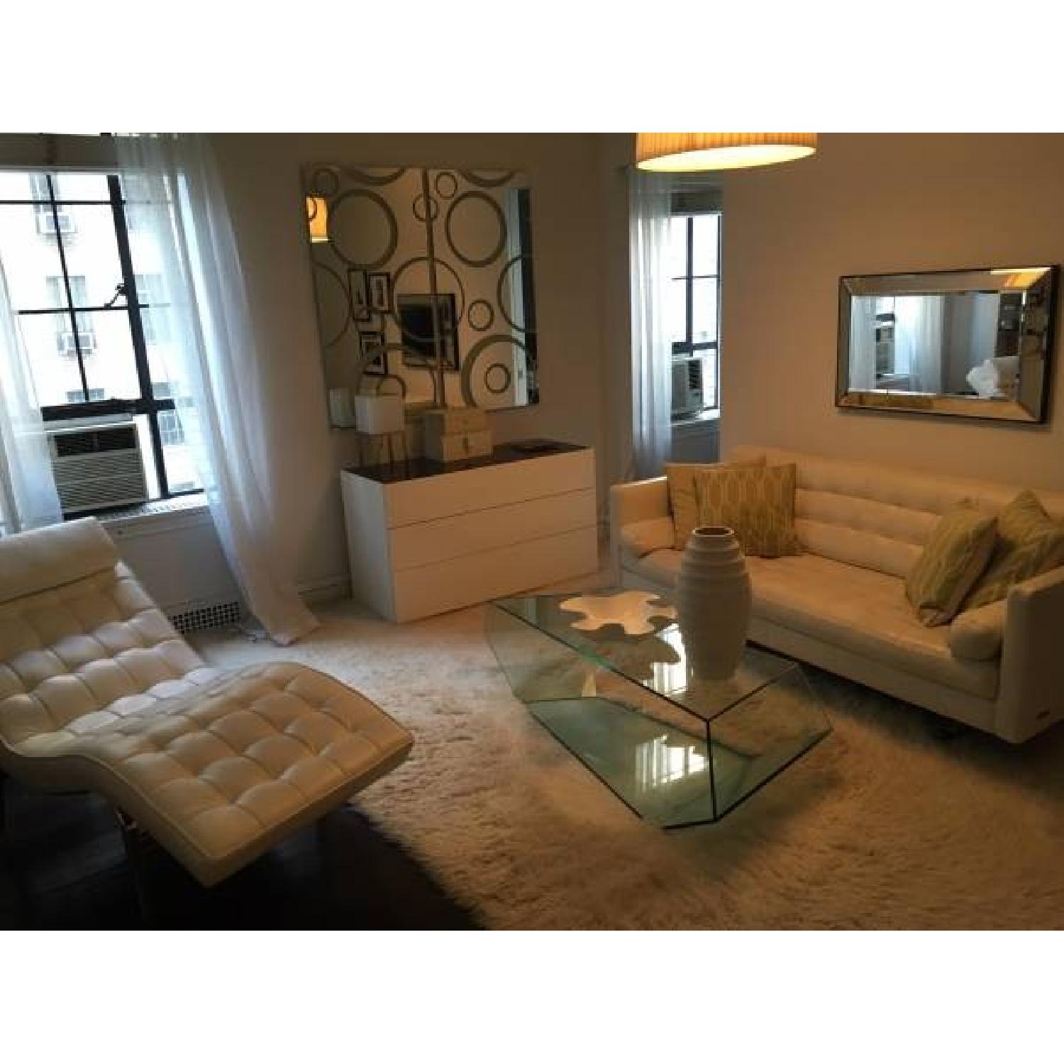 Custom Italian Leather InCanto Sofa + Chaise Lounge - image-1