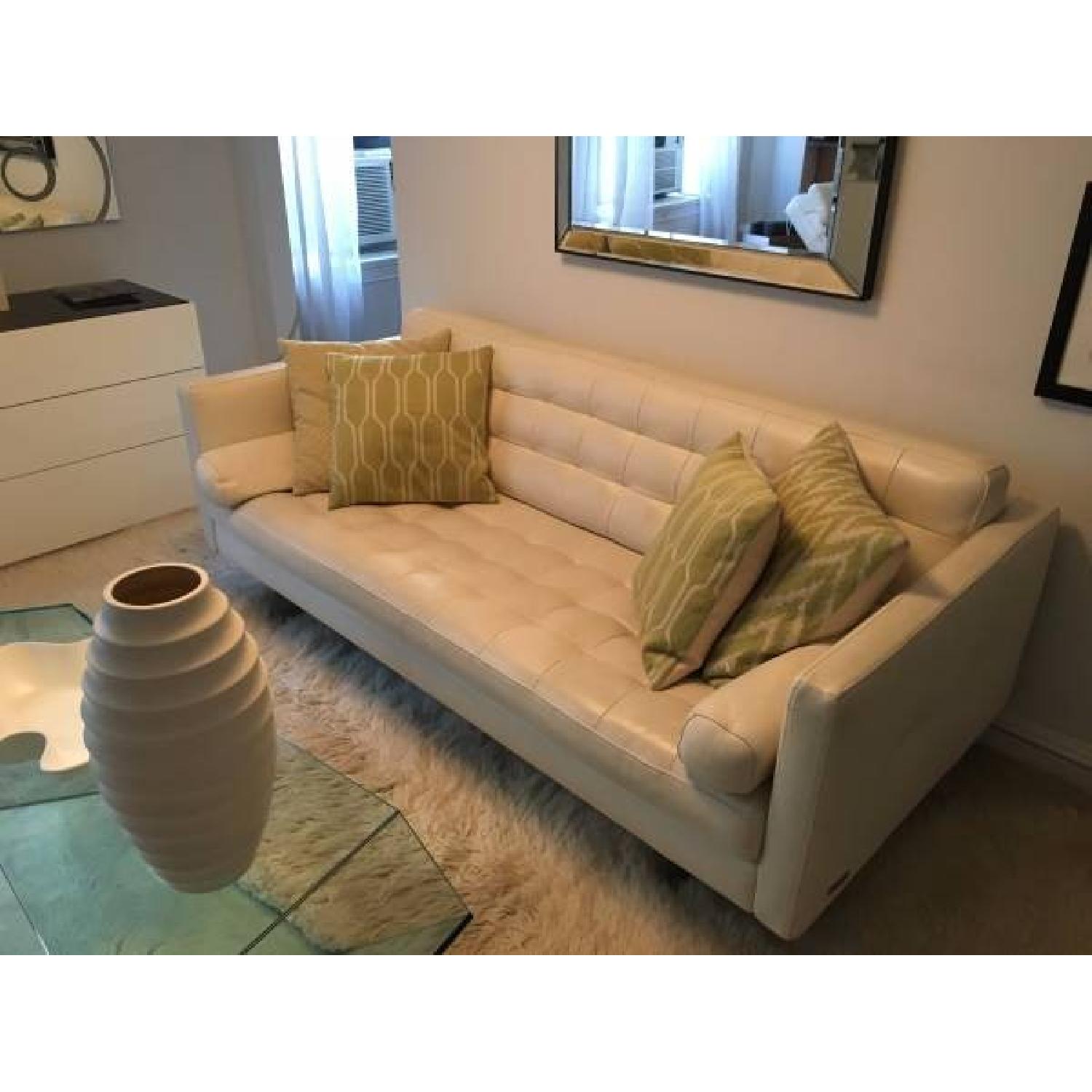 Custom Italian Leather InCanto Sofa + Chaise Lounge - image-4