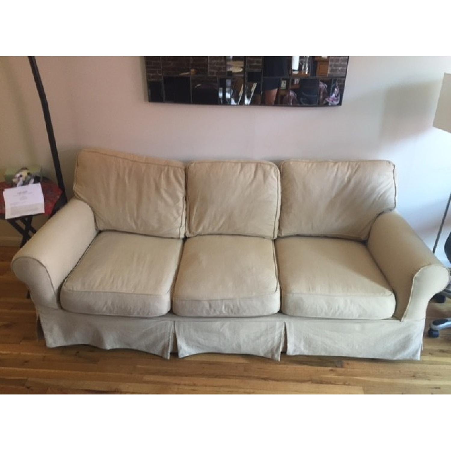 JC Penney Friday Twill Slipcovered Sofa AptDeco