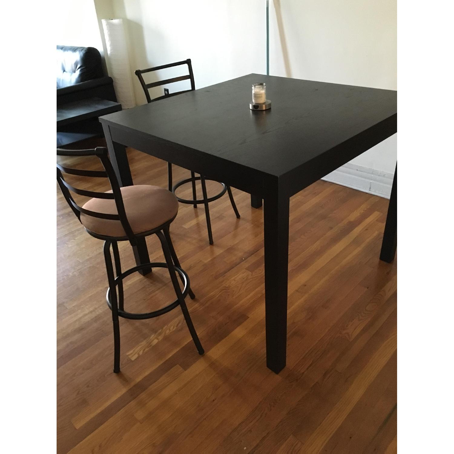 Ikea Tall Bar/Dining Table w/ 2 Revolving High Chairs - image-6