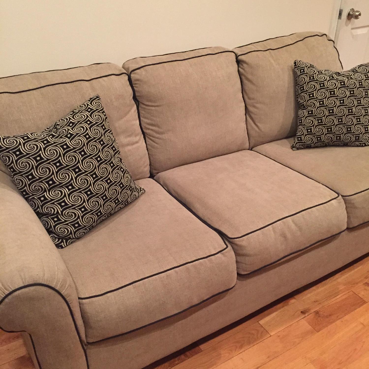 Ashley's 3-Seater Sofa w/ Black Piping - image-1