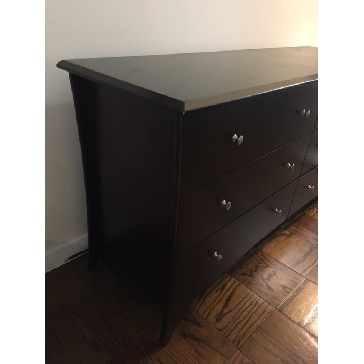 Dark Wood 6 Drawer Dresser - image-3