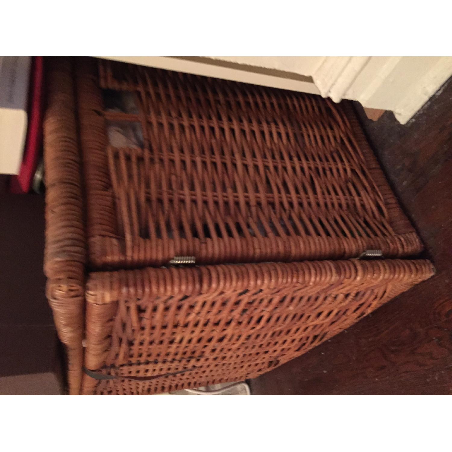 Ikea Byholma Wicker Chest in Brown AptDeco