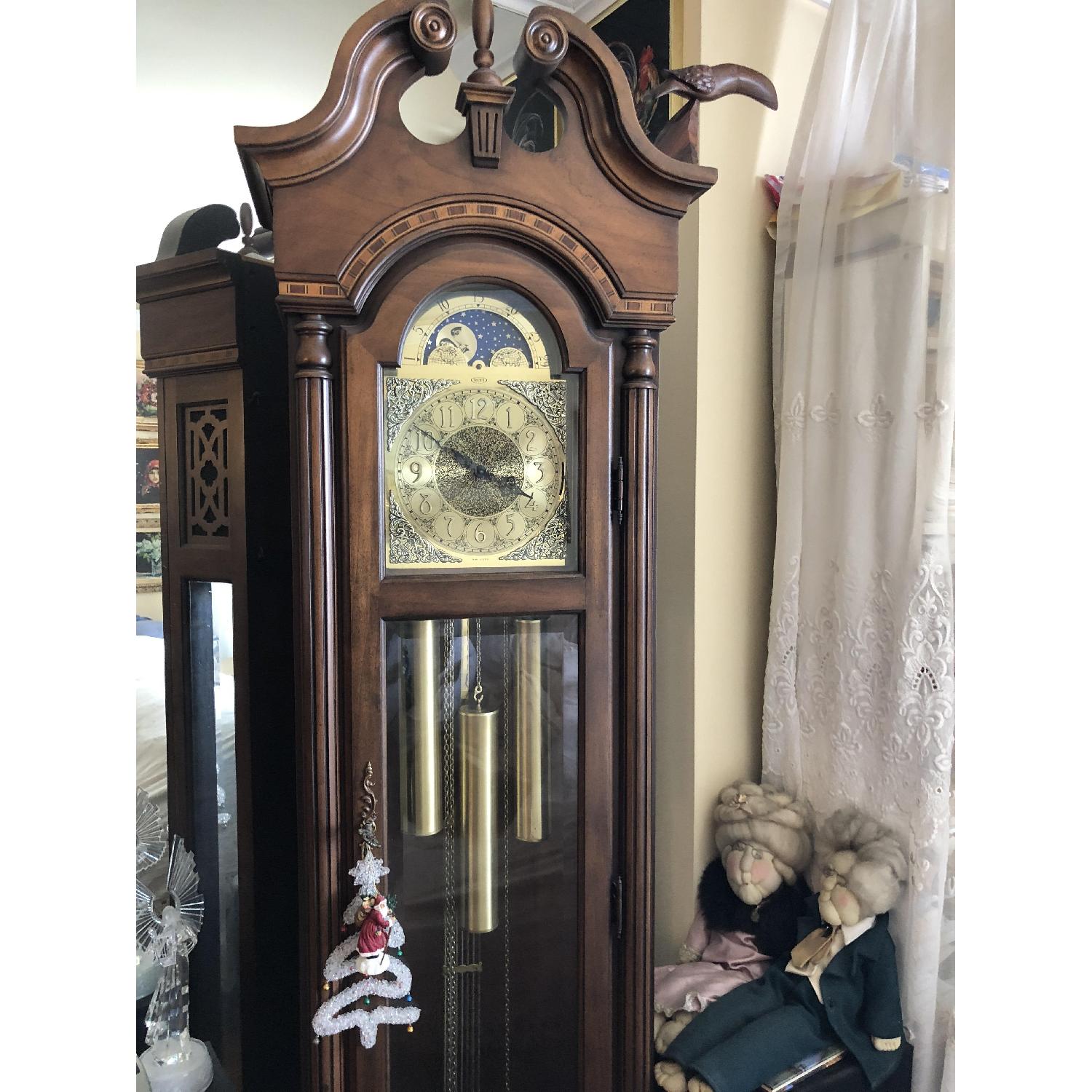 Pearl Grandfather Clock w/ Day & Night Dial - image-2