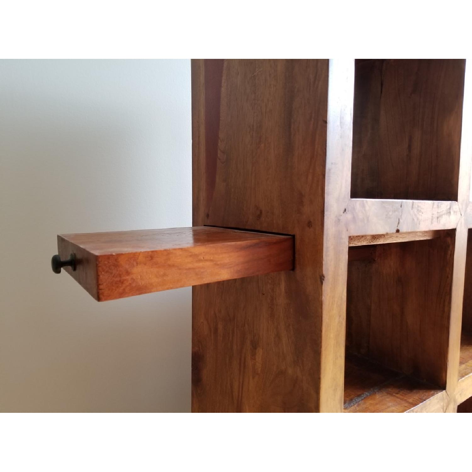 Solid Wood 10 Cubby Stair Shelving Unit - image-4