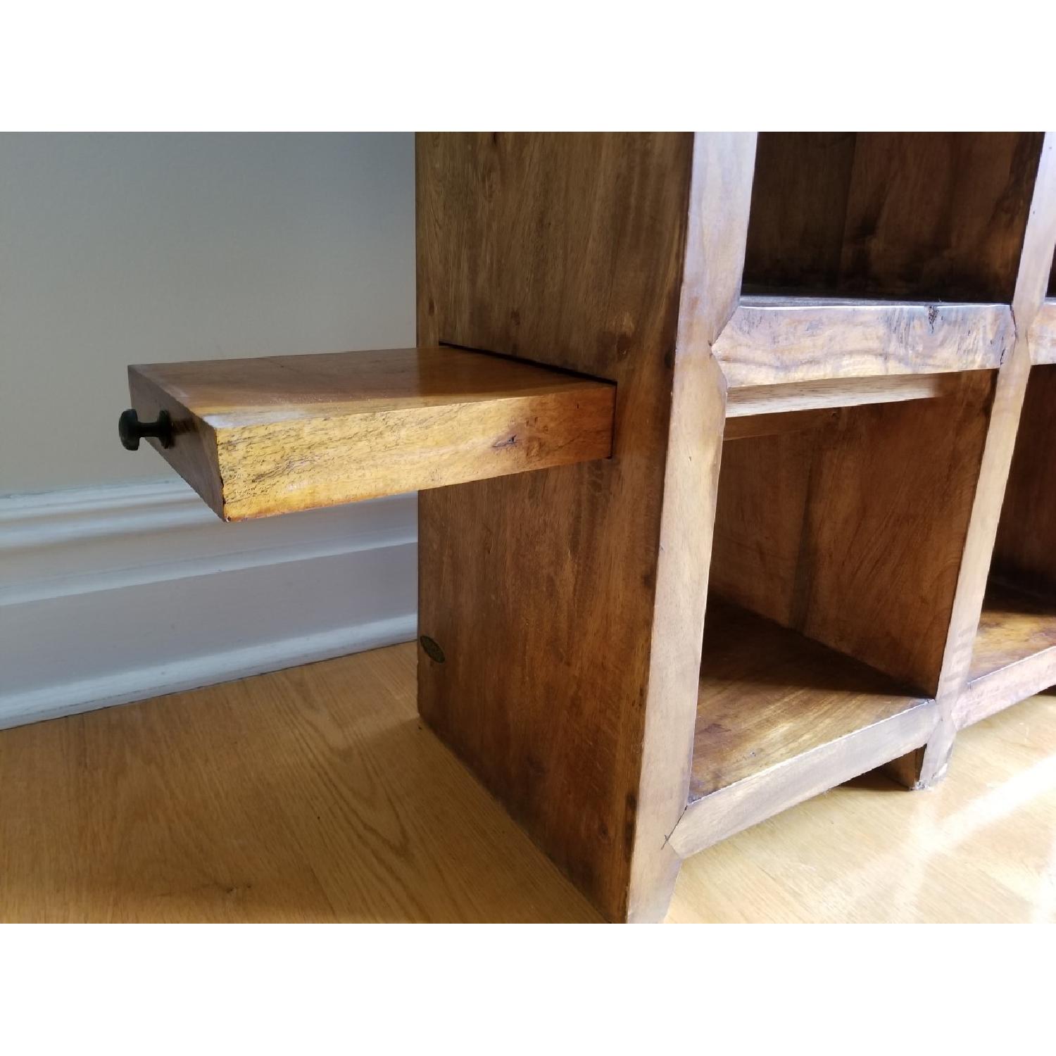 Solid Wood 10 Cubby Stair Shelving Unit - image-7