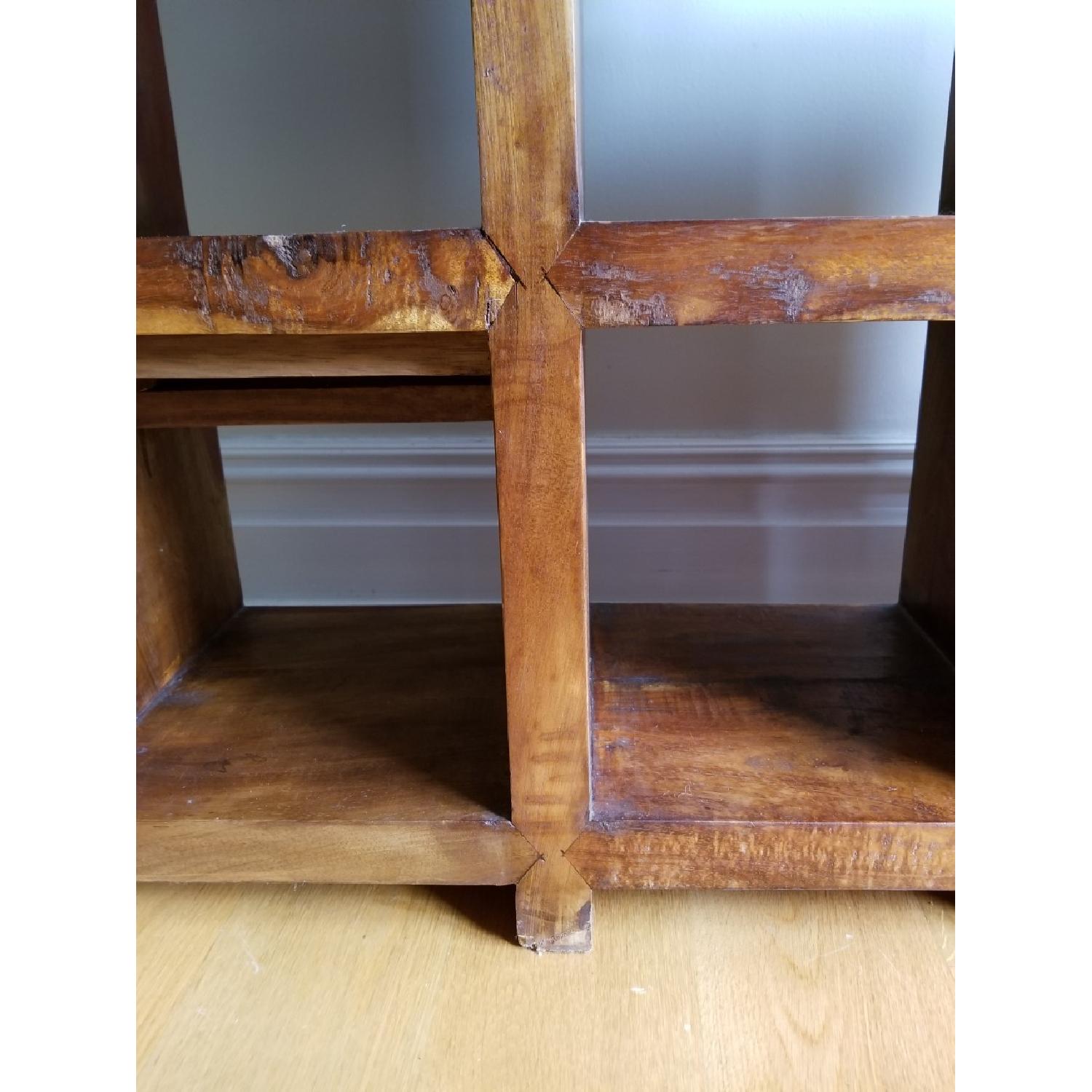 Solid Wood 10 Cubby Stair Shelving Unit - image-8