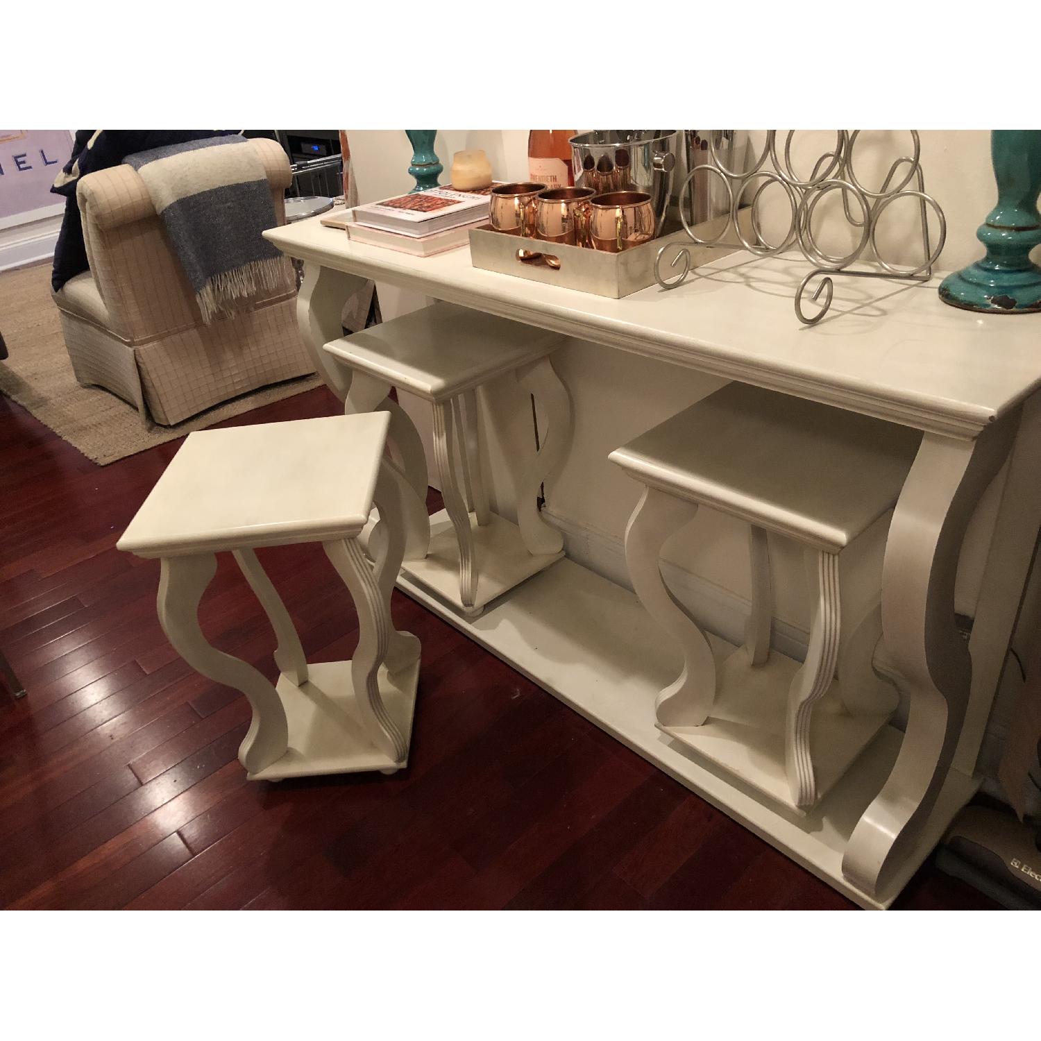 Vintage Bar Table w/ 3 Stools - image-3