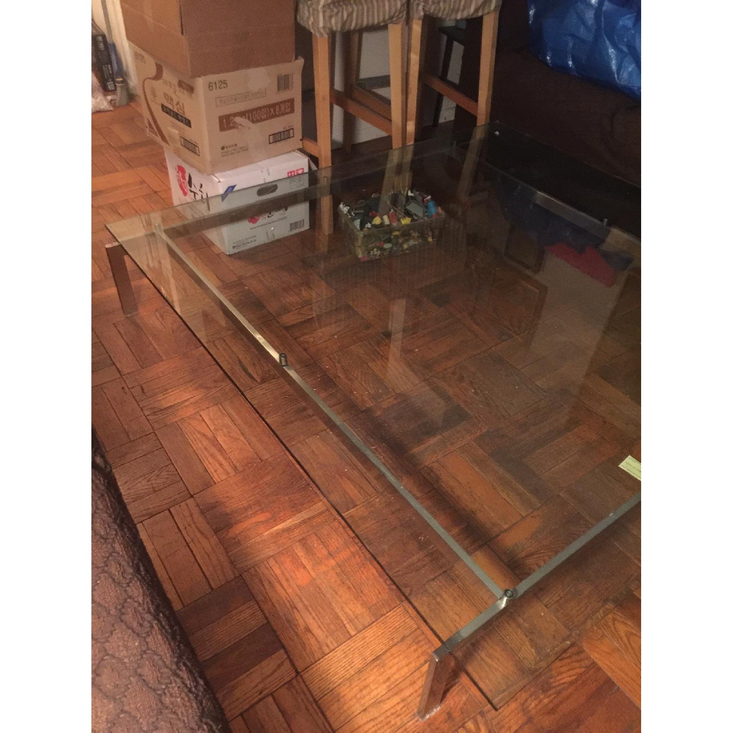 Glass & Metal Cocktail Table - image-3