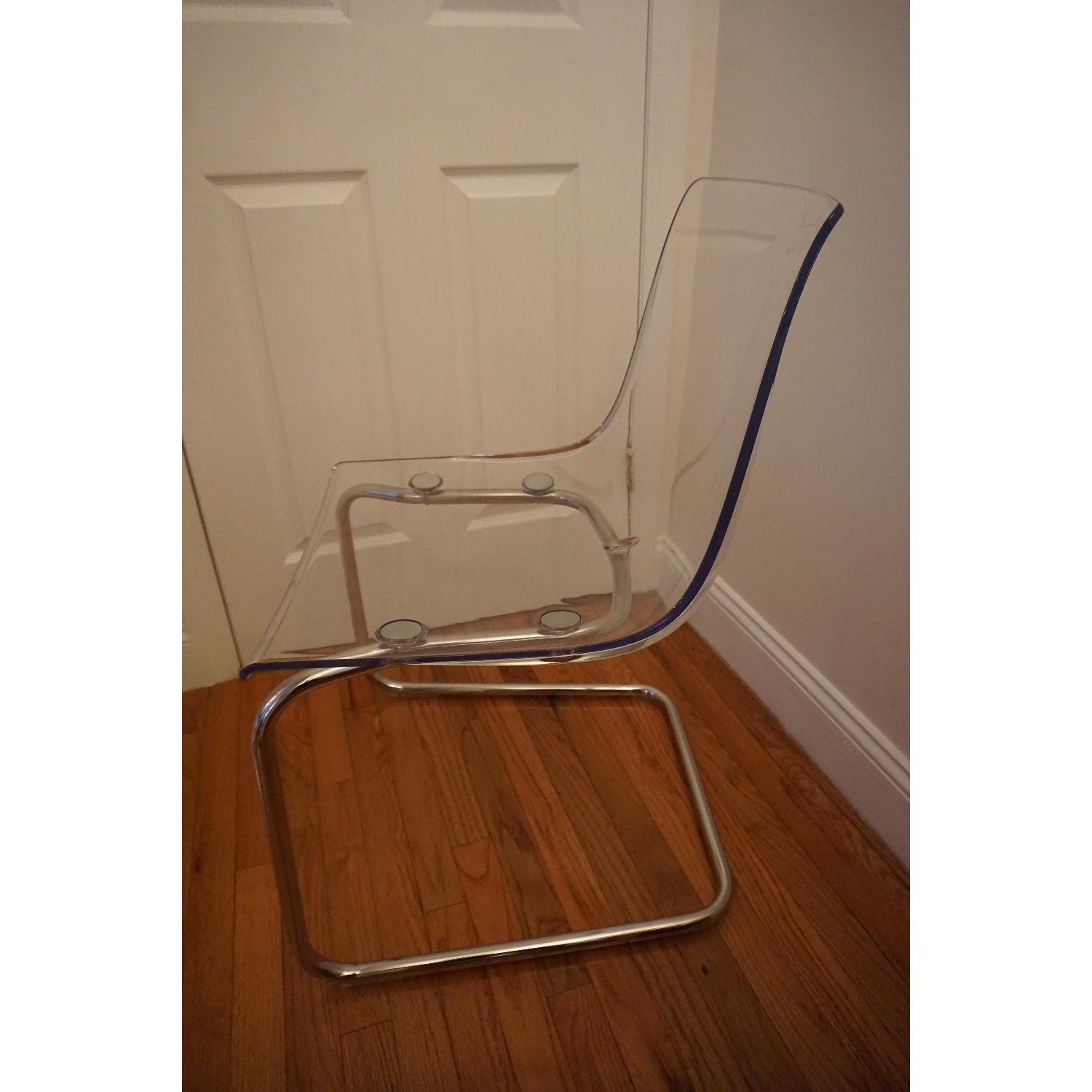 Ikea Tobias Clear Chrome Plated Chairs AptDeco