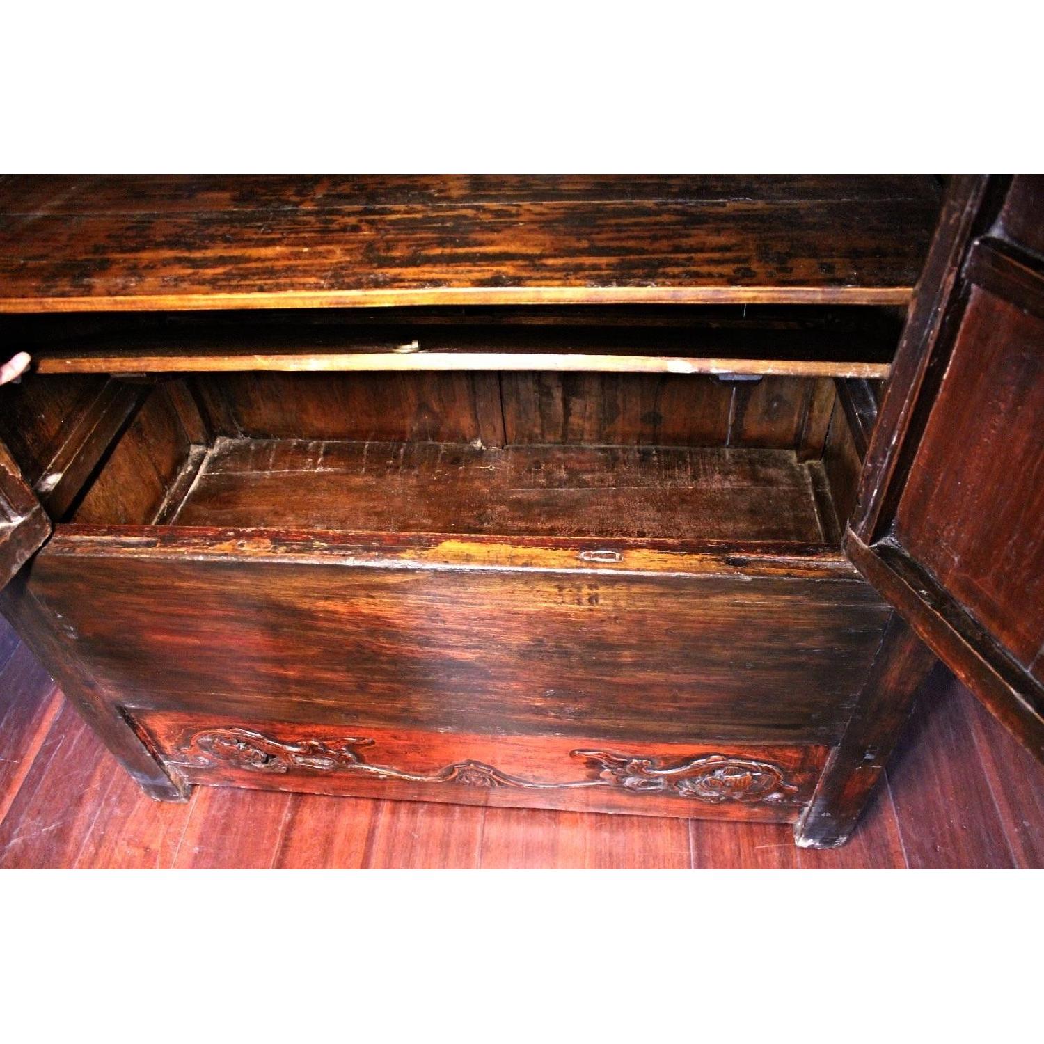 Vintage Early Lacquered Chinese Armoire/Cabinet - image-3