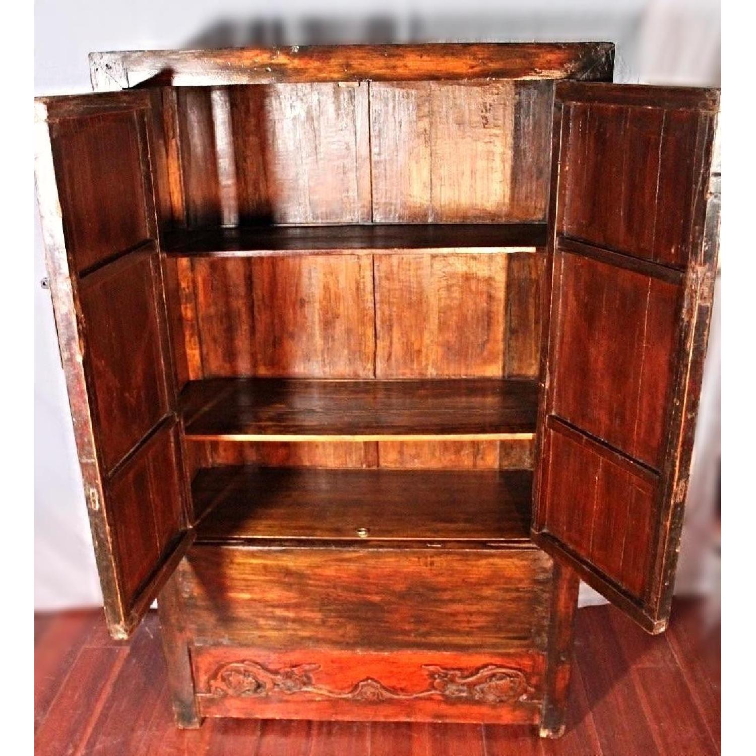 Vintage Early Lacquered Chinese Armoire/Cabinet - image-4