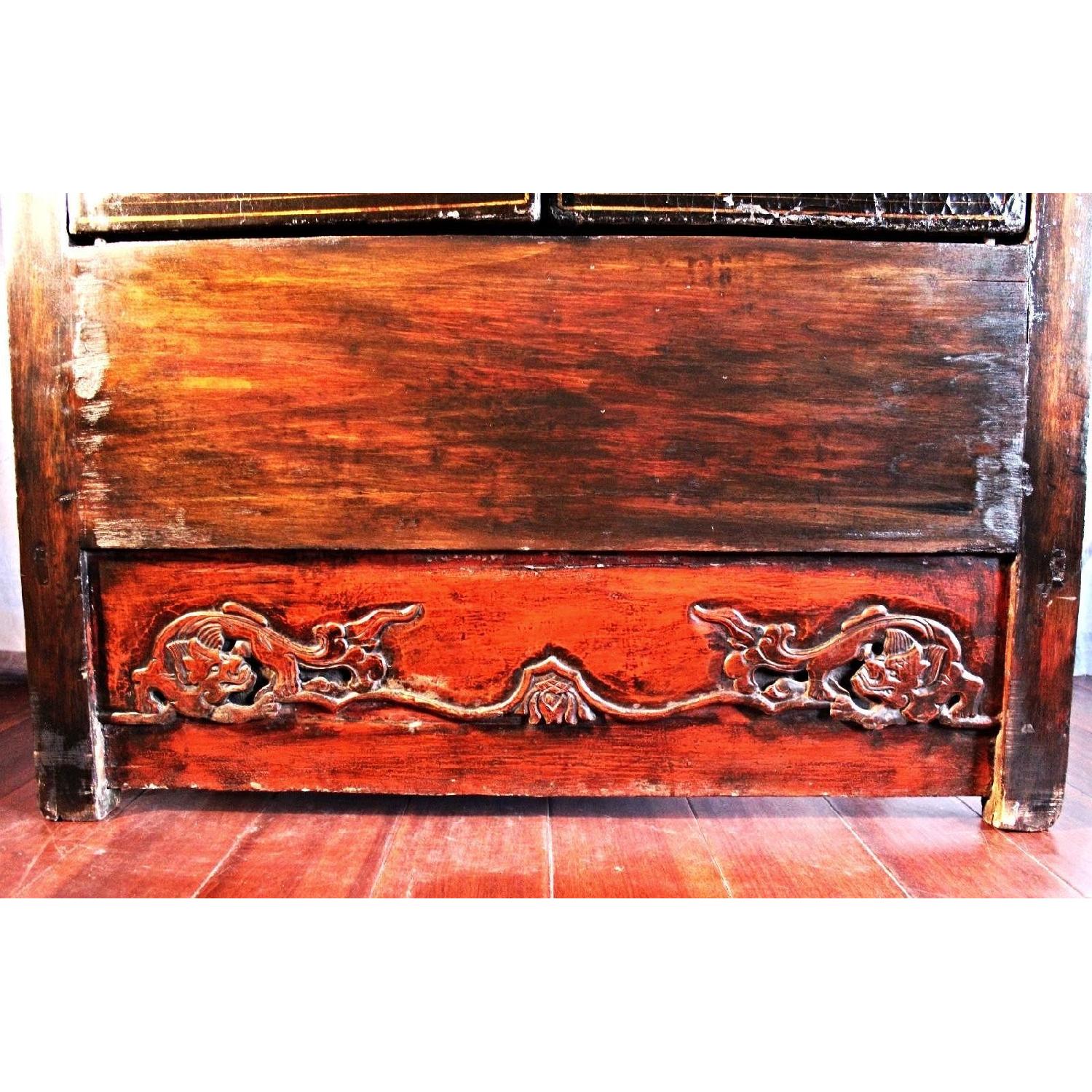 Vintage Early Lacquered Chinese Armoire/Cabinet - image-6