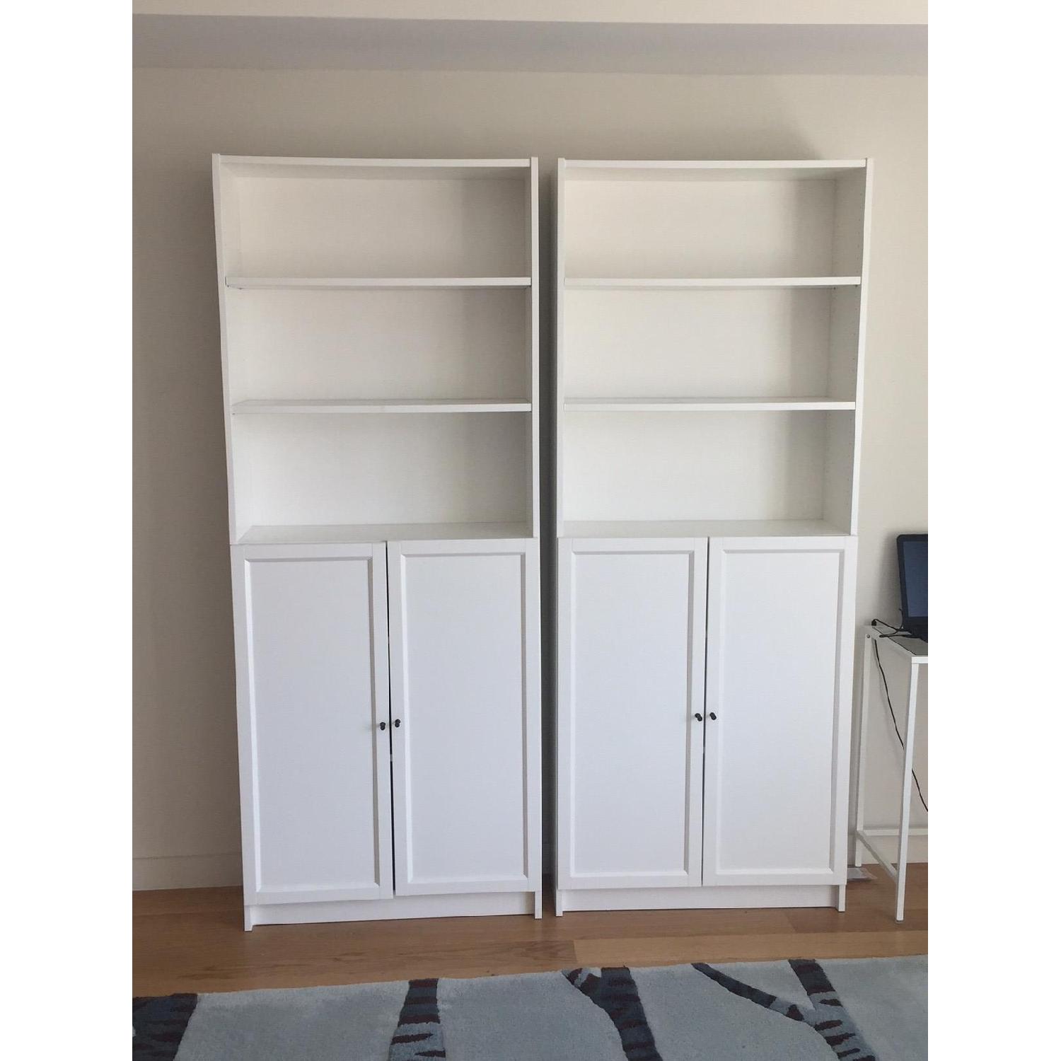 Ikea Billy Bookcase w/ Lower Doors AptDeco