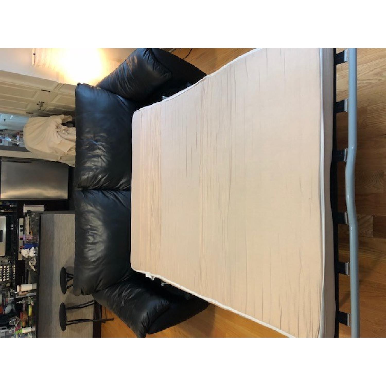 Ikea Alvros Leather Sleeper Sofa - image-7
