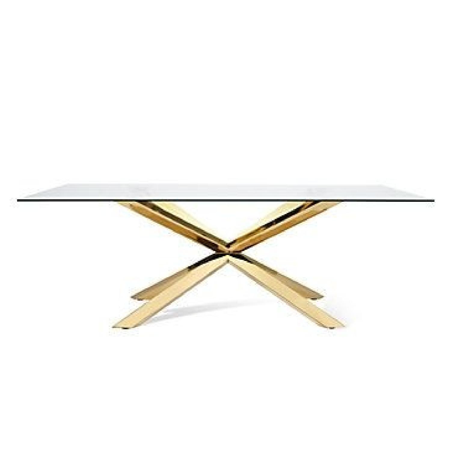 Z Gallerie Estella Dining Table w/ 6 Gunnar Side Chairs - image-6