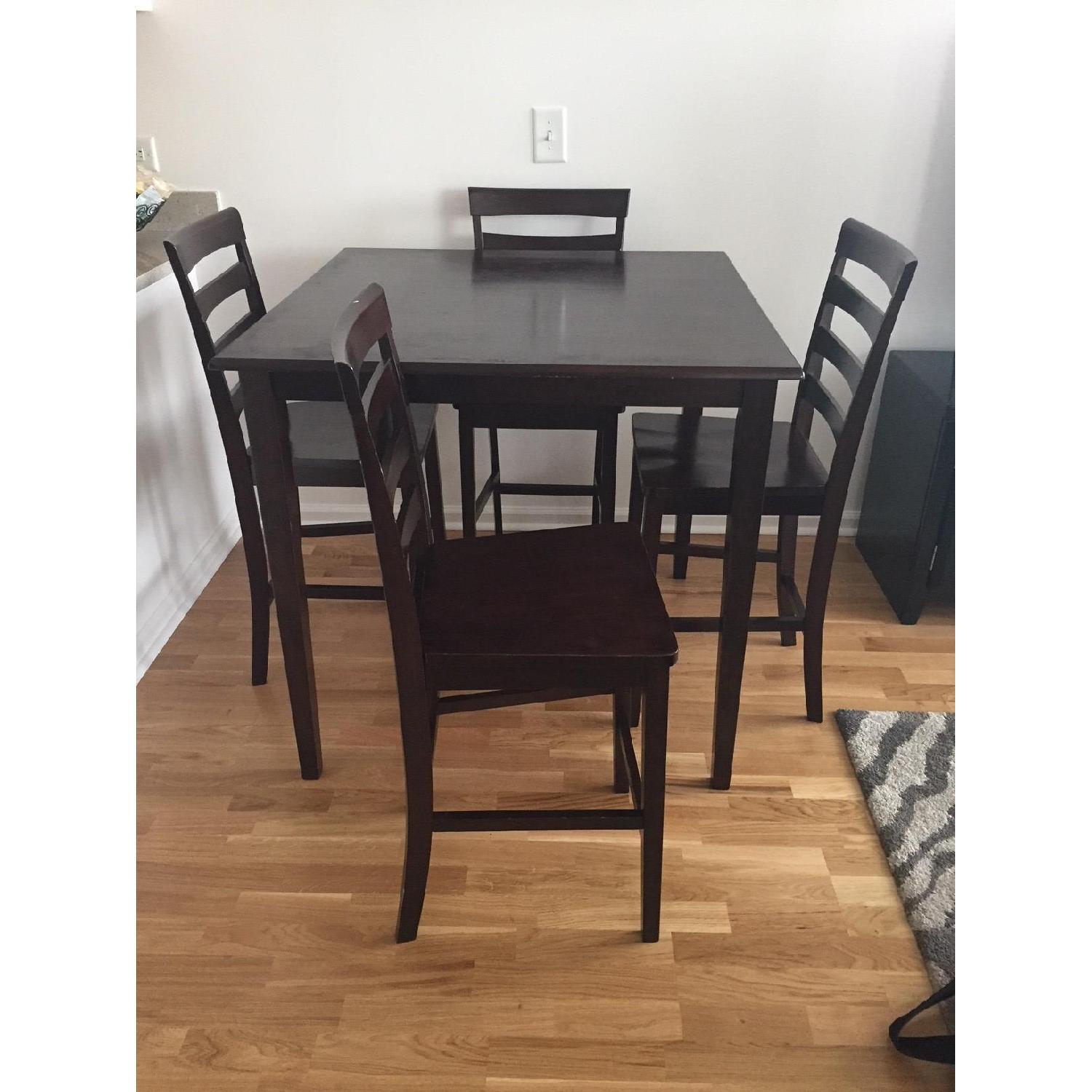 Ashley Dark Brown Square Dining Table w/ 4 Chairs - image-5