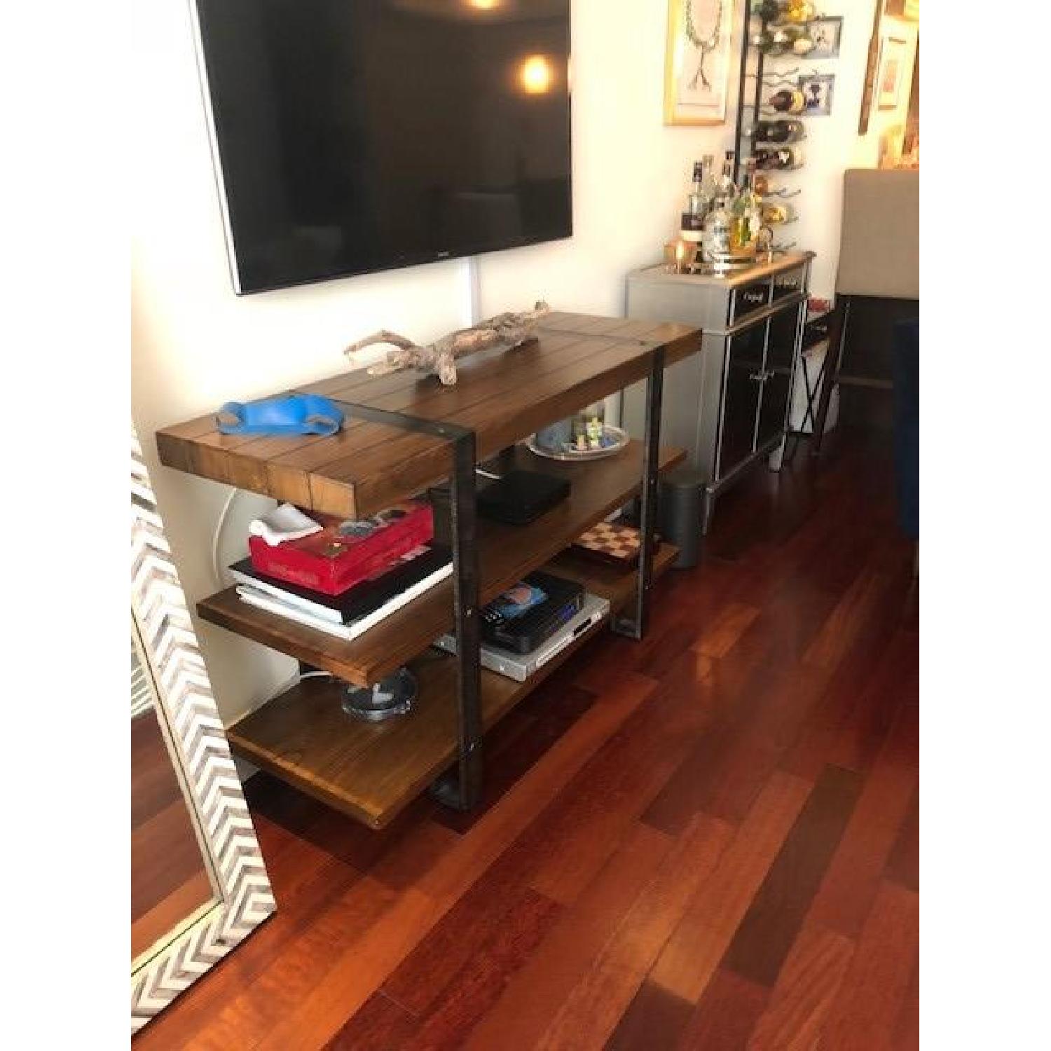 Wood & Metal Media Console - image-1