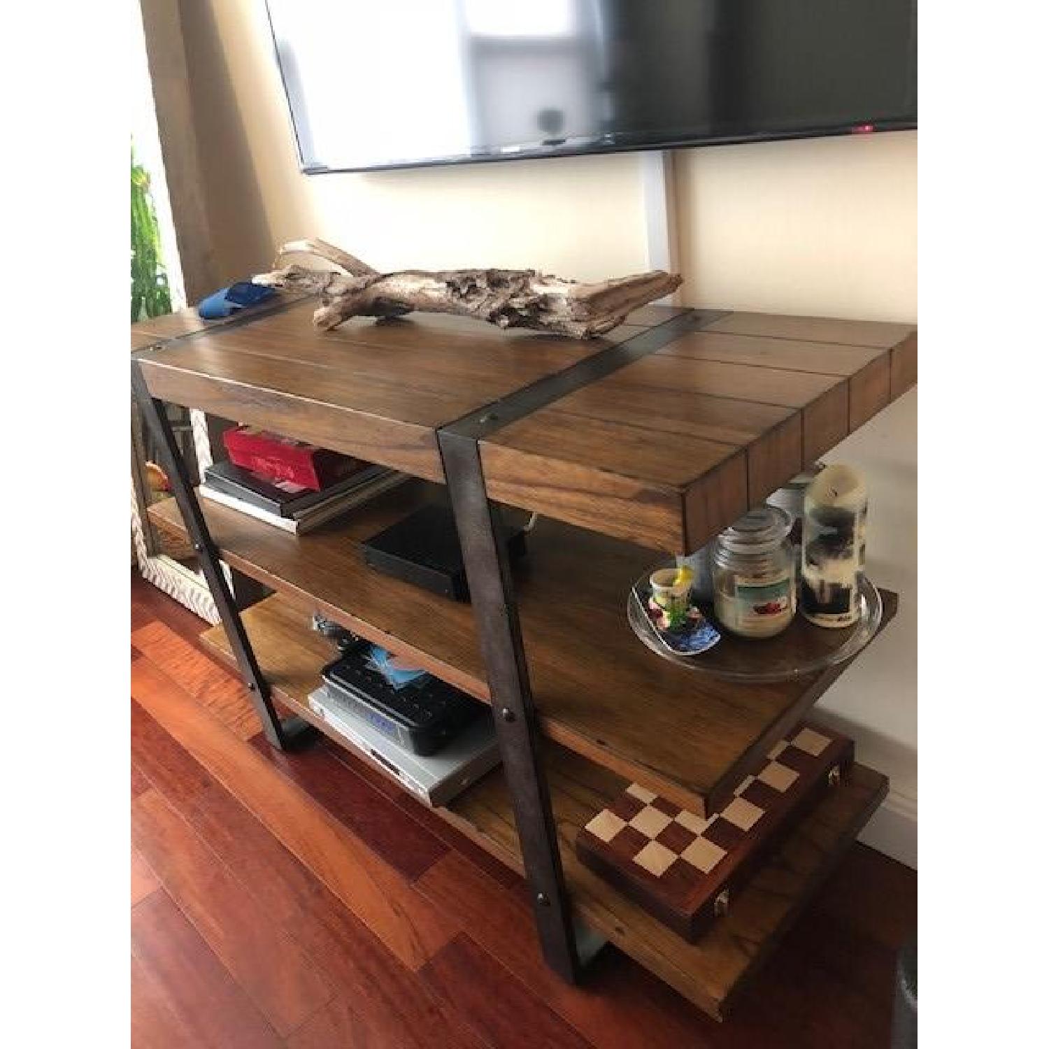 Wood & Metal Media Console - image-3