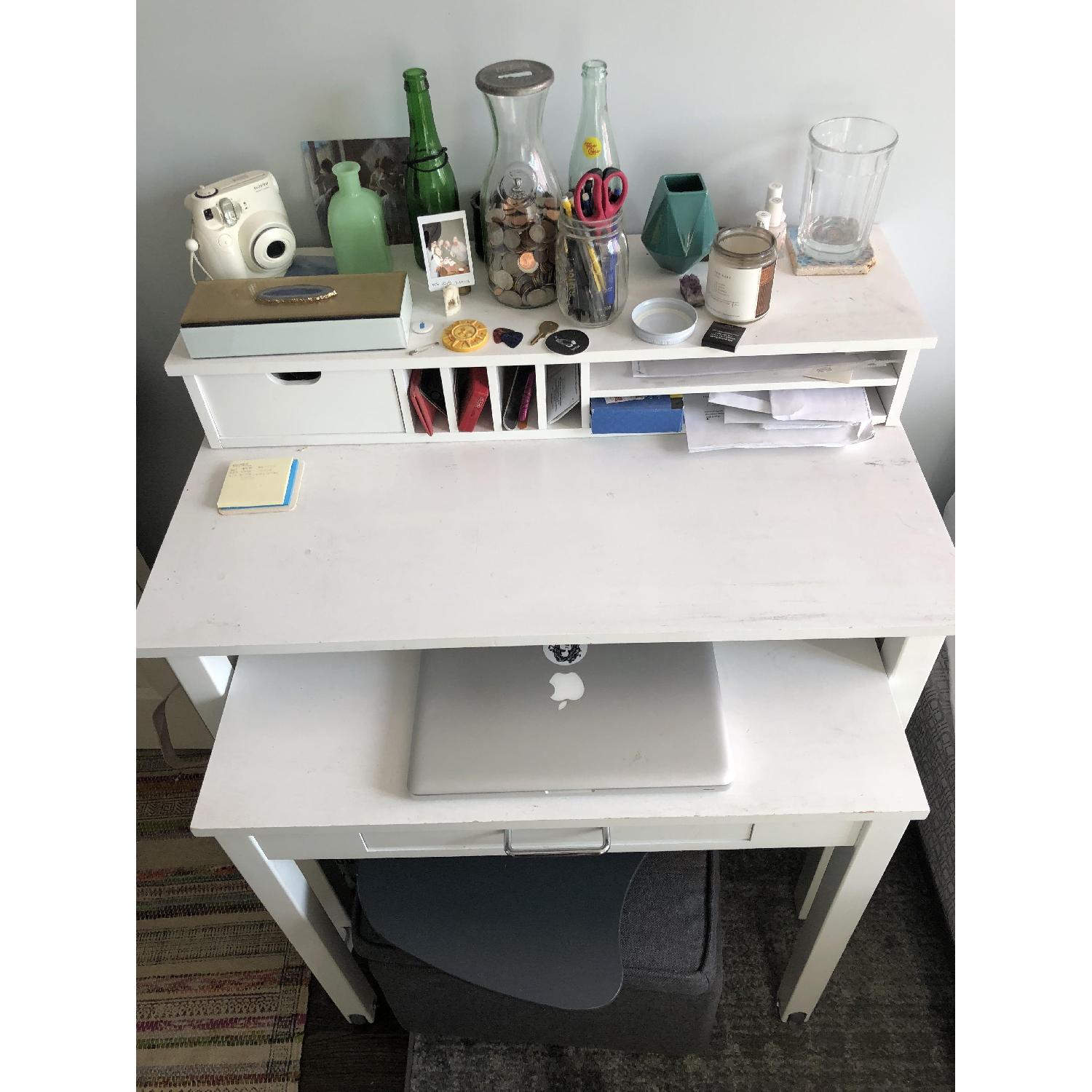 Container Store White Roll-Out Desk - image-2