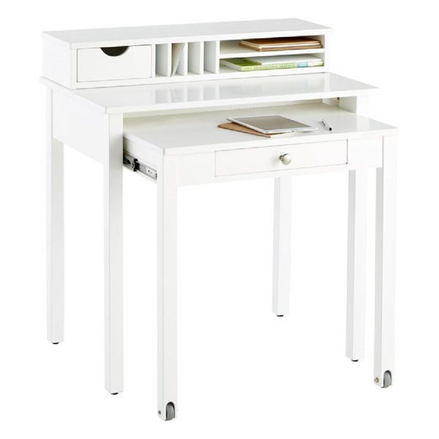 Container Store White Roll-Out Desk - image-4