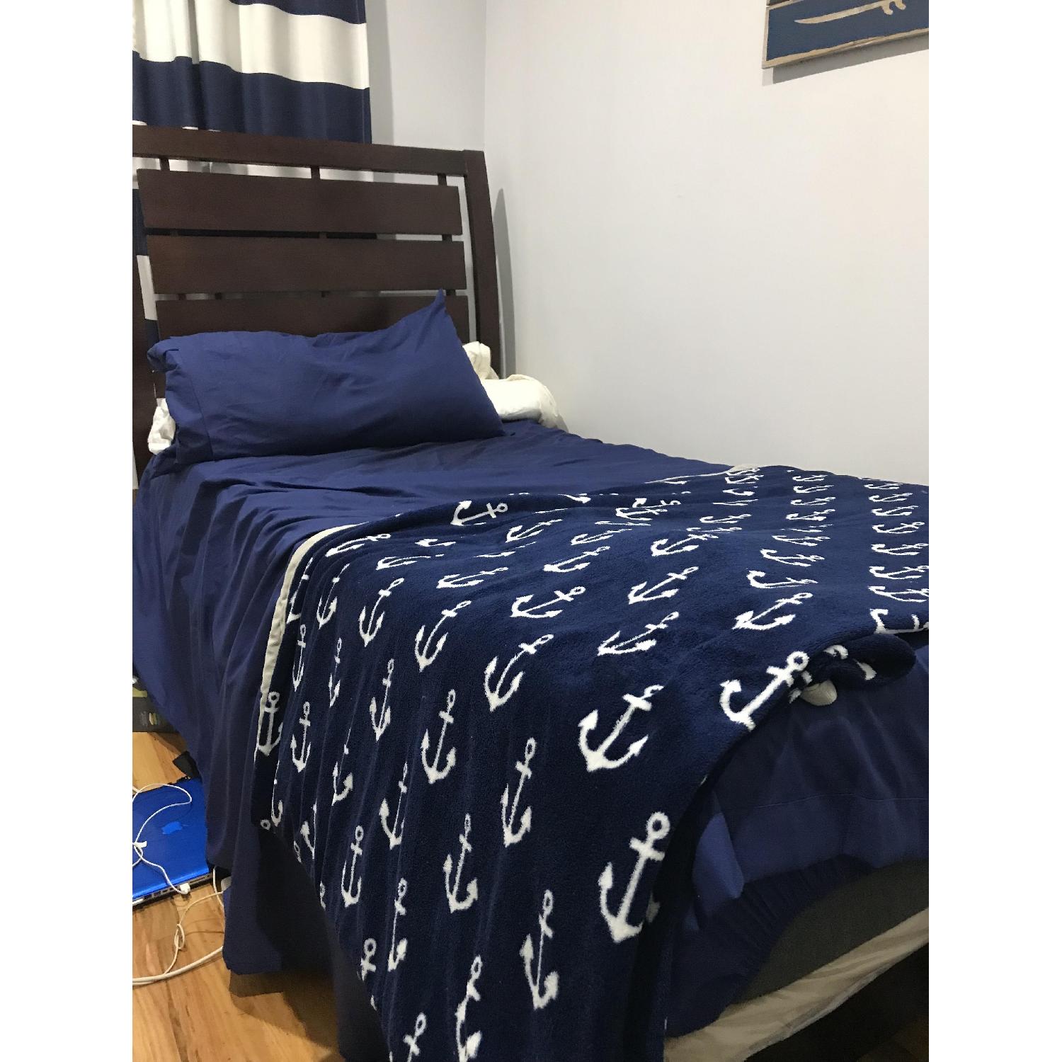 Full Size Bed Frame w/ Bunkie Board - image-1