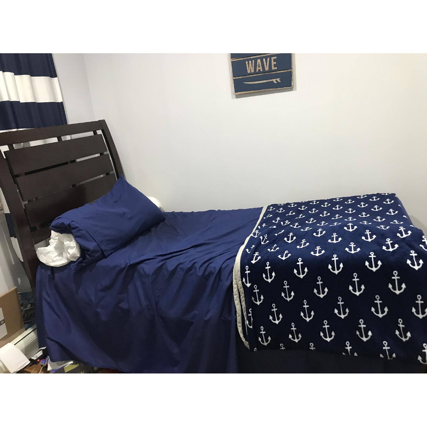 Full Size Bed Frame w/ Bunkie Board - image-2