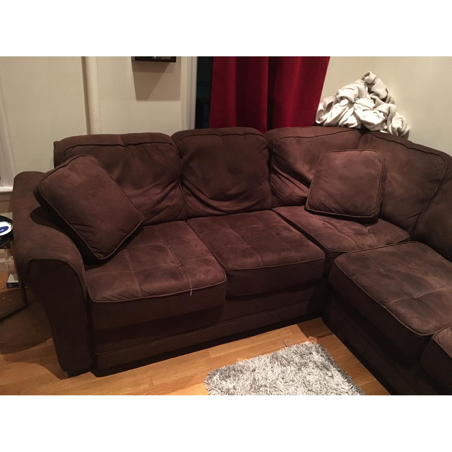 Serta Upholstery Padded Walnut 2-Piece Sectional Sofa - image-1