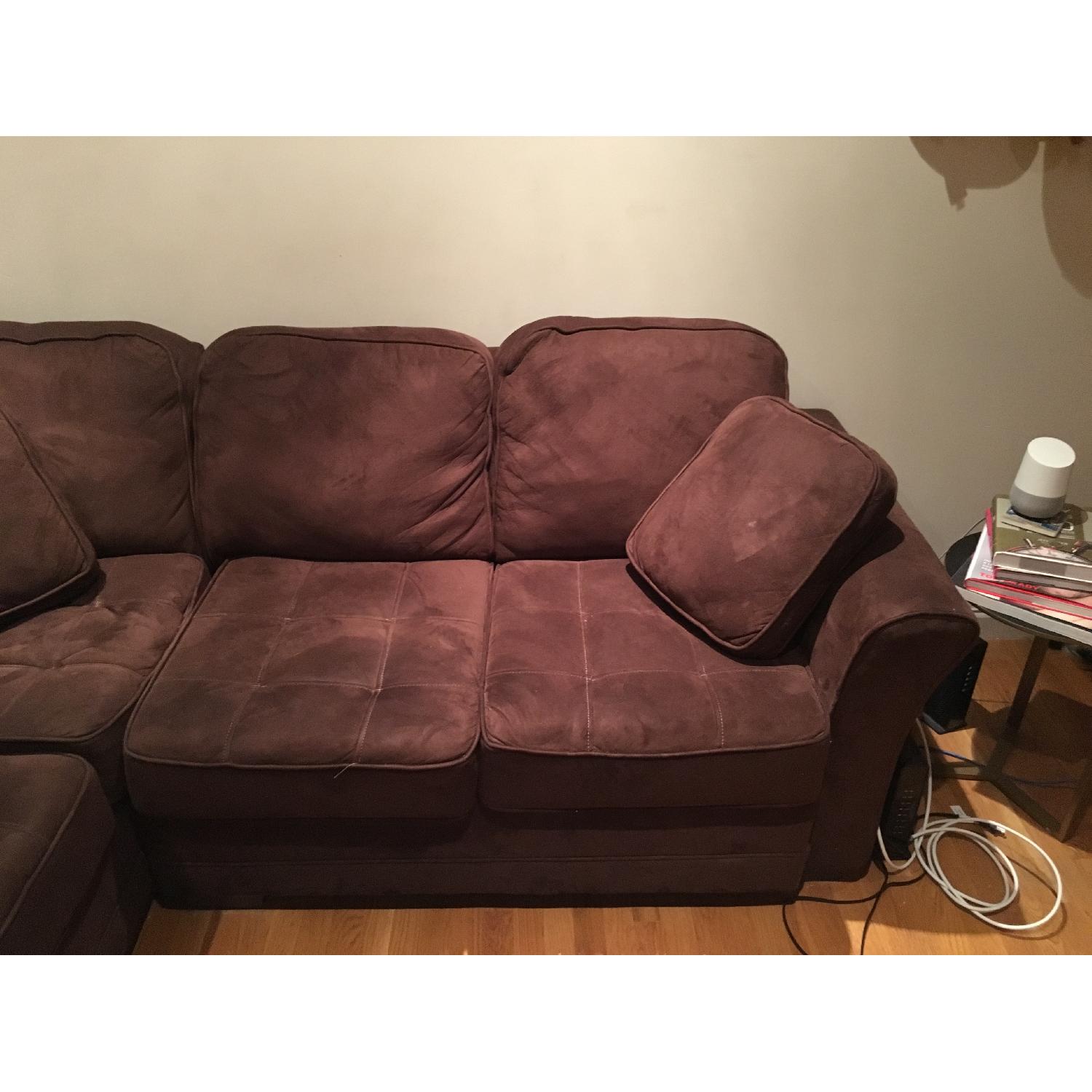 Serta Upholstery Padded Walnut 2-Piece Sectional Sofa - image-2