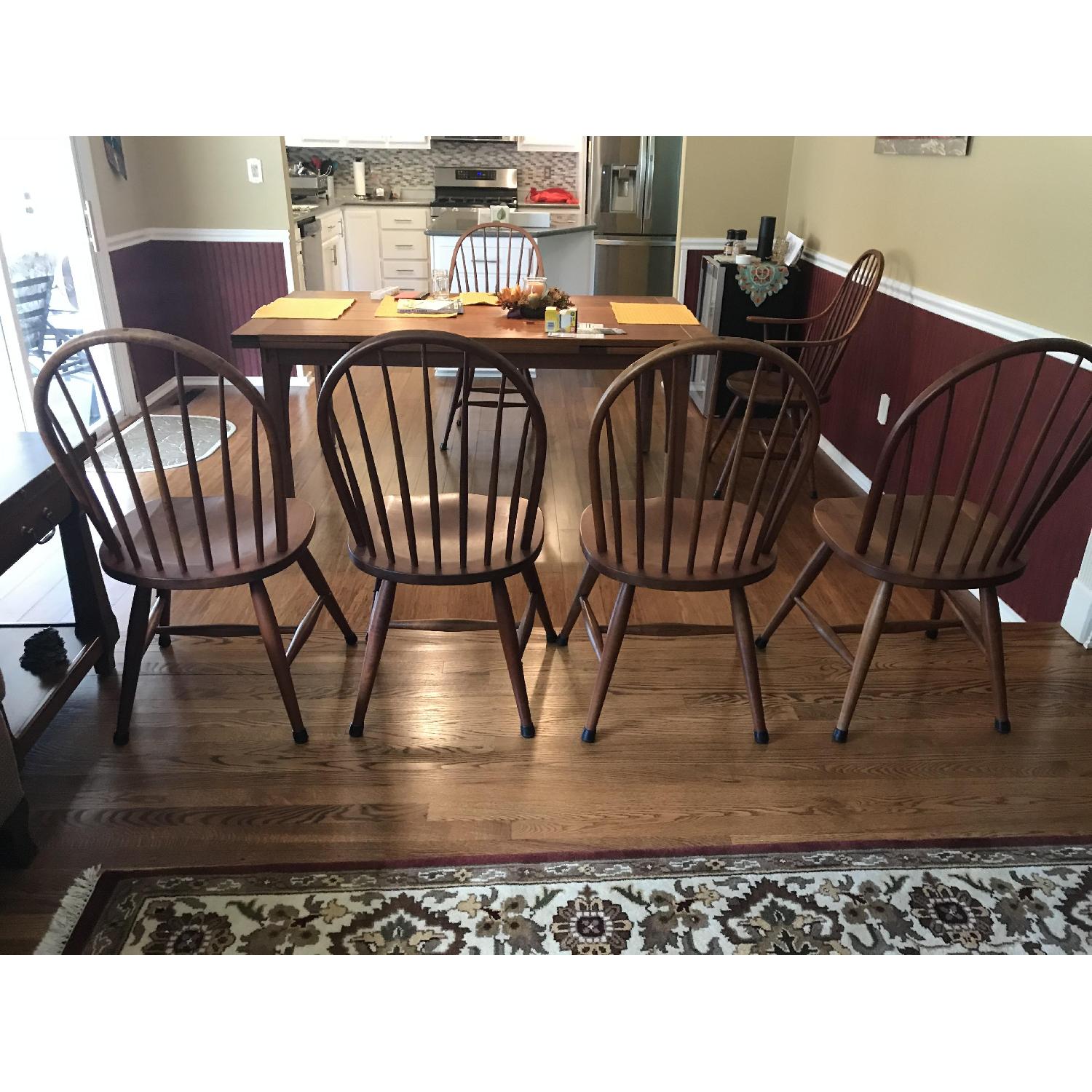 Stickley Mission Drawtop Dining Table w/ 6 Chairs - image-5