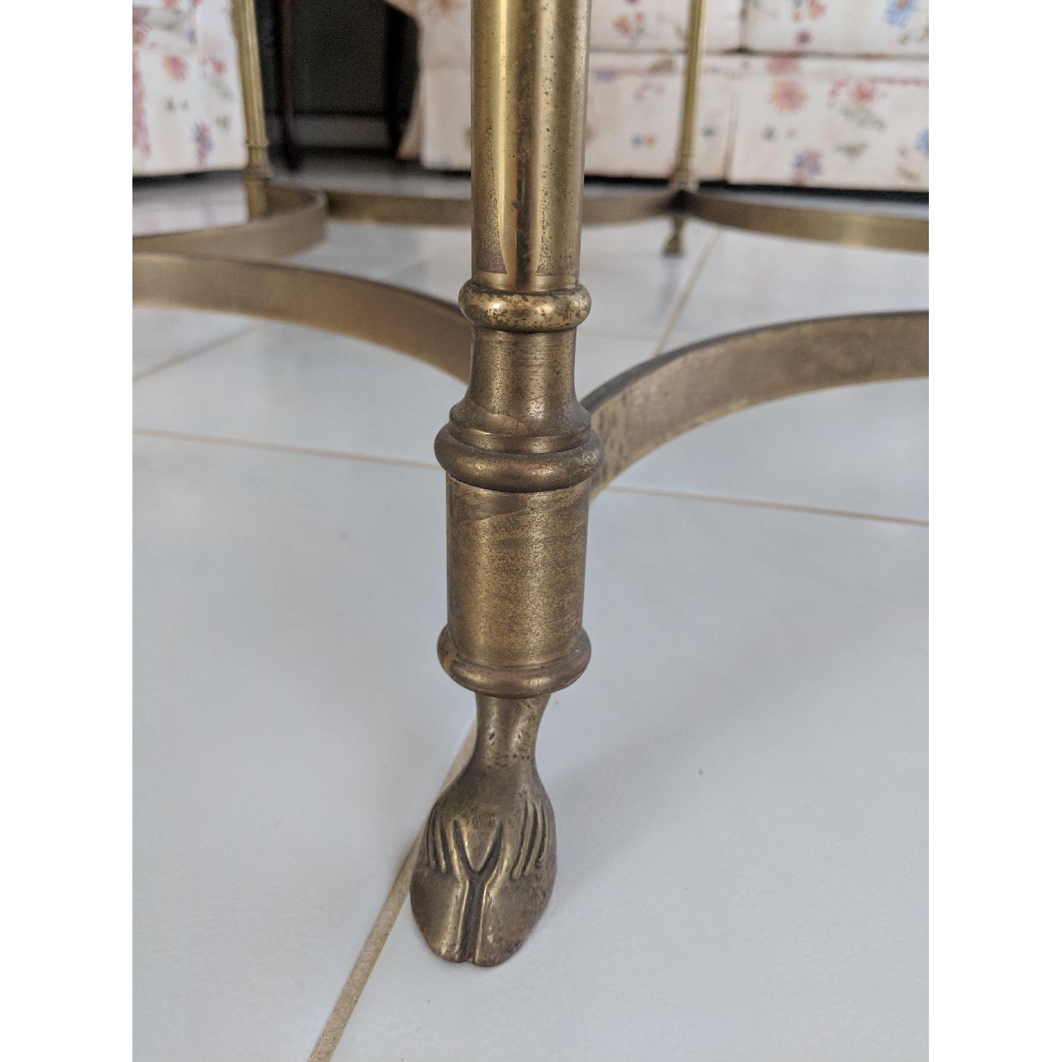 La Barge Brass & Glass Hexagonal Coffee Table - image-4