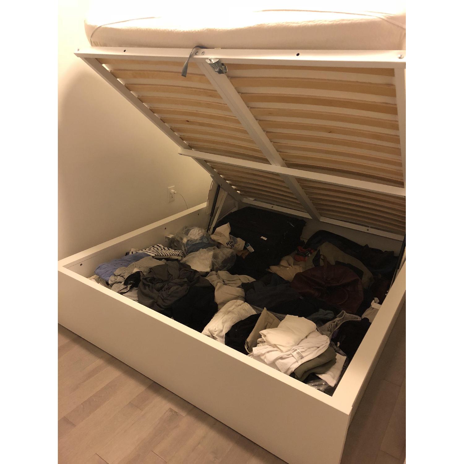 Ikea Malm Queen Size LiftTop Storage Bed AptDeco