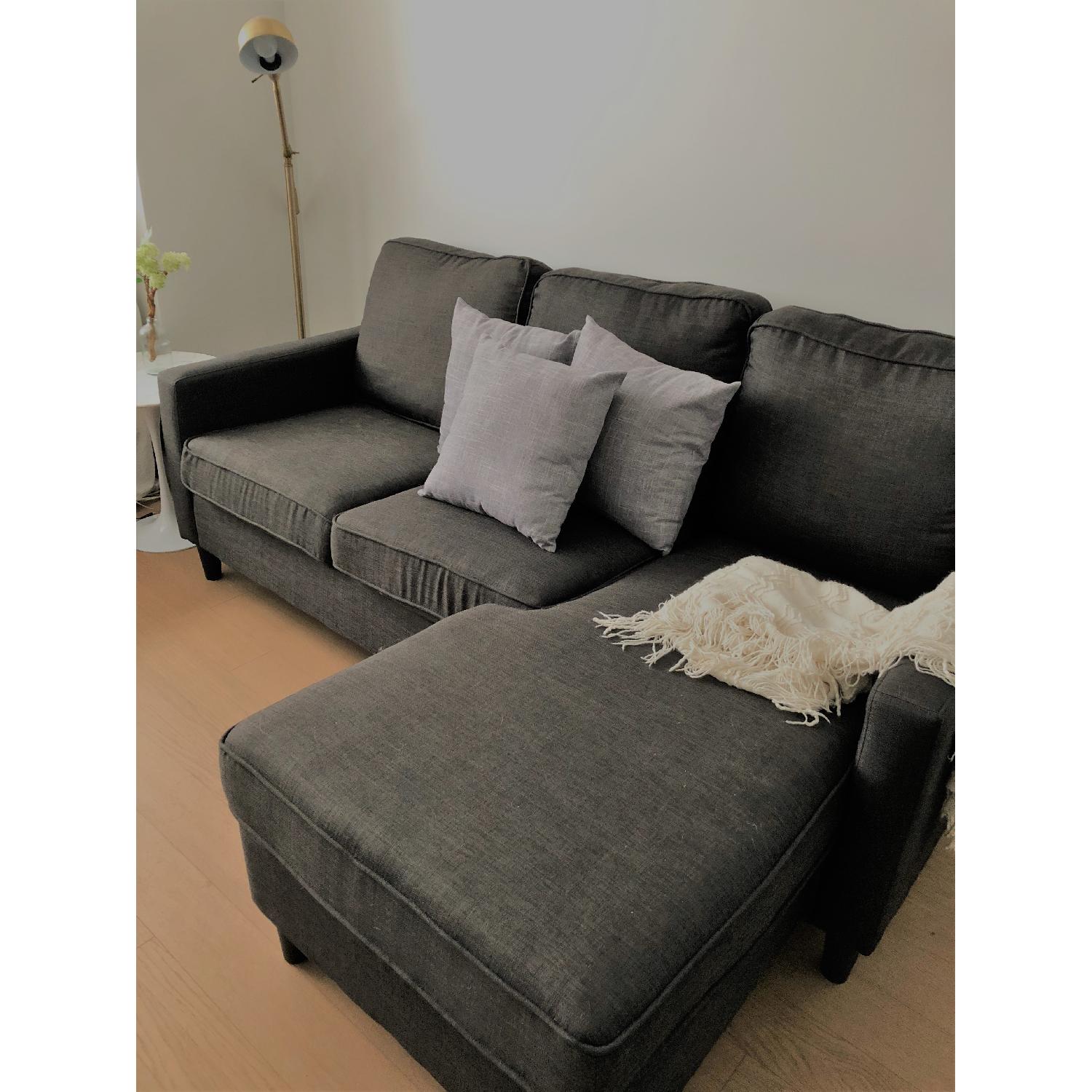 Bob's Malibu Charcoal Grey 2-Piece Sectional Sofa - image-1
