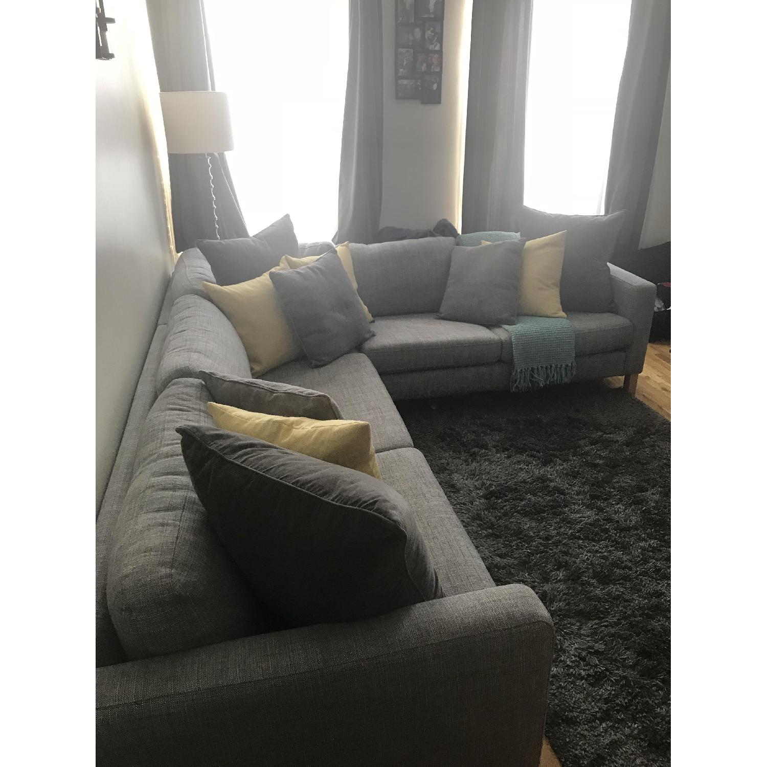 Ikea Karlstad L Shaped Corner Sectional Sofa AptDeco