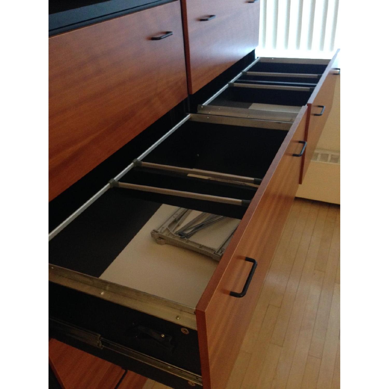 Techline Wall Unit w / Desk Shelves & 2 File Cabinets - image-4