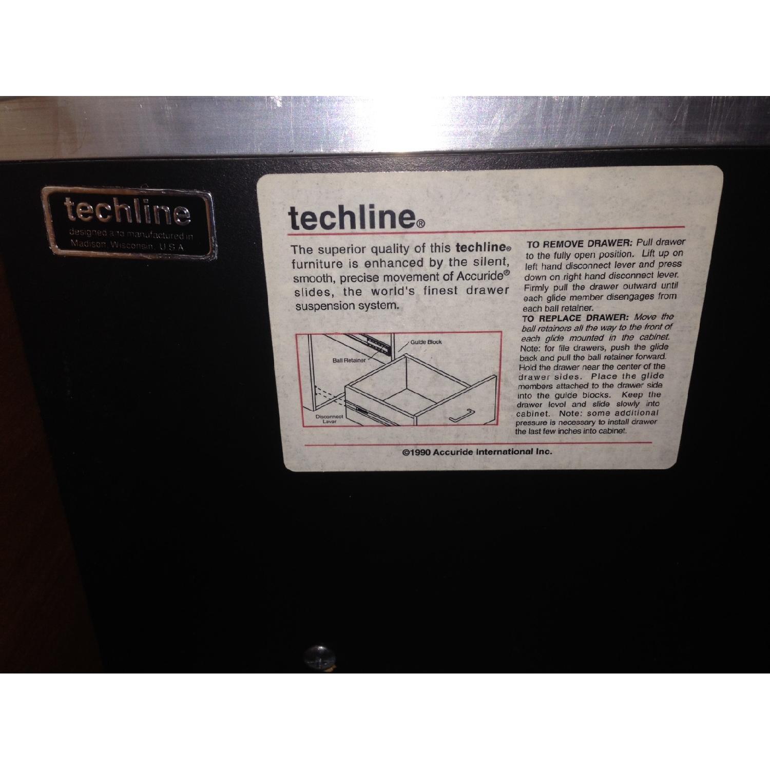 Techline Wall Unit w / Desk Shelves & 2 File Cabinets - image-8