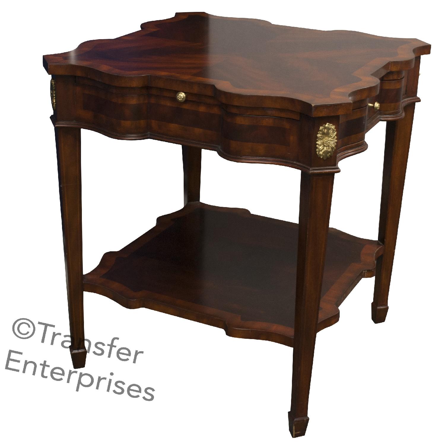 Maitland-Smith Aged Regency Serpentine End Table - image-1