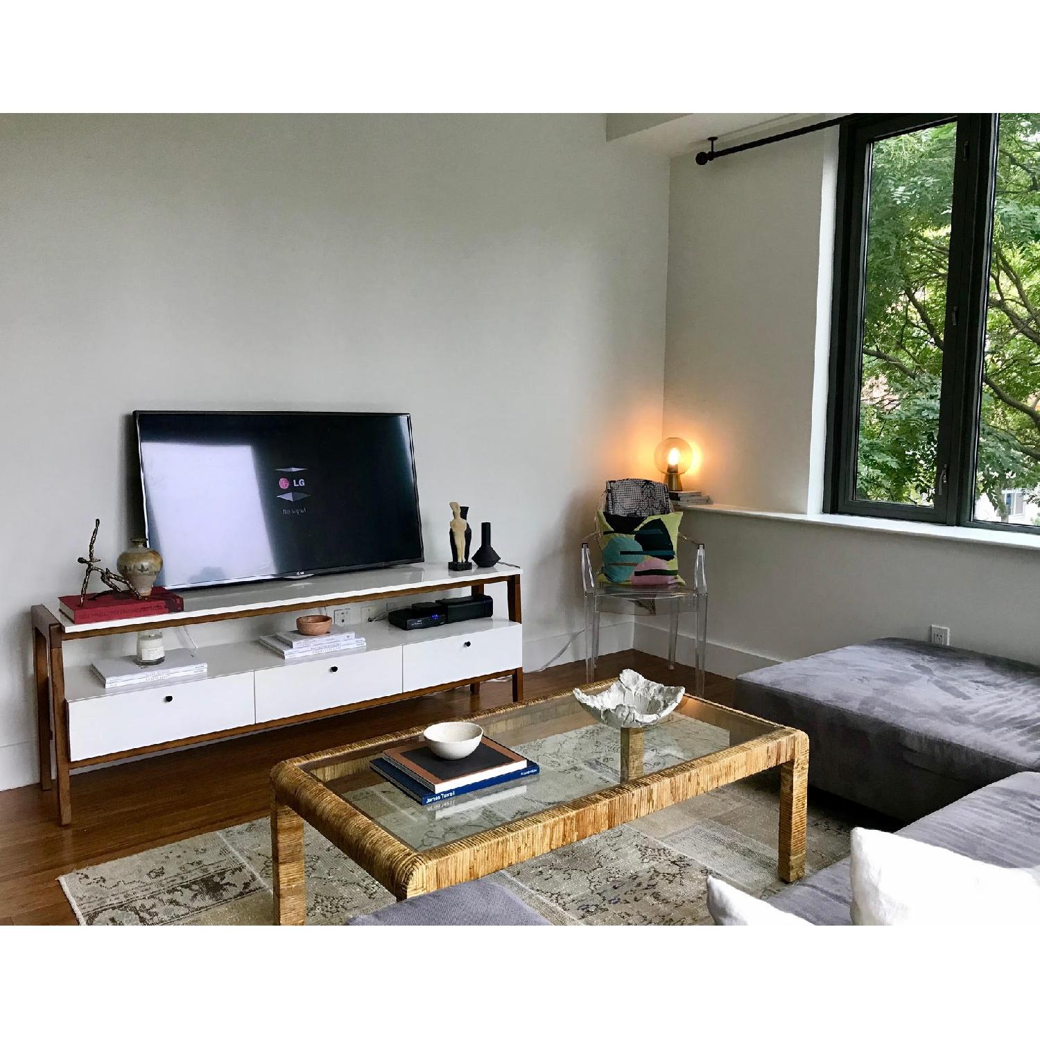 West Elm Modern Media Console in White Lacquer - image-3