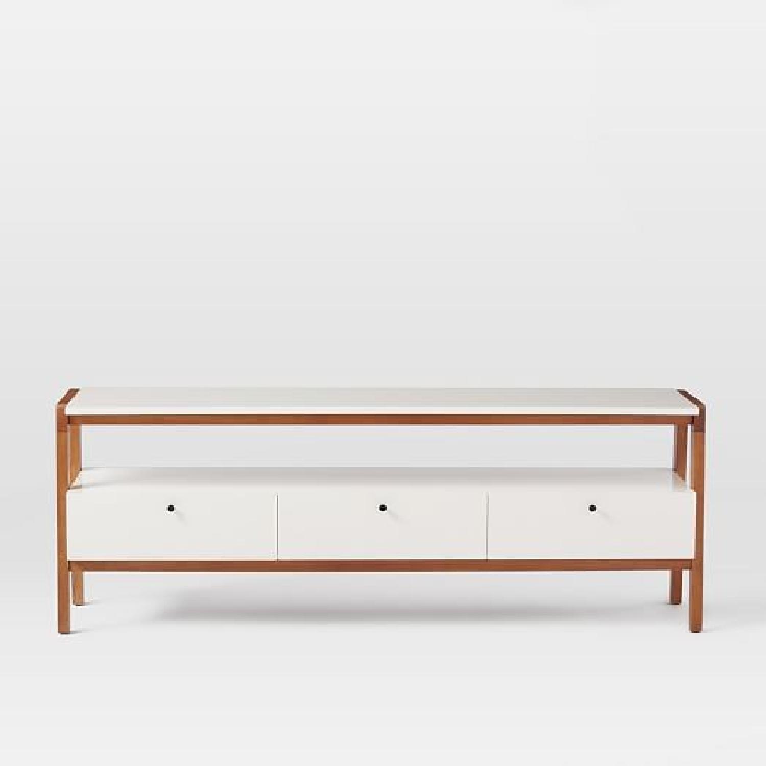 West Elm Modern Media Console in White Lacquer - image-7
