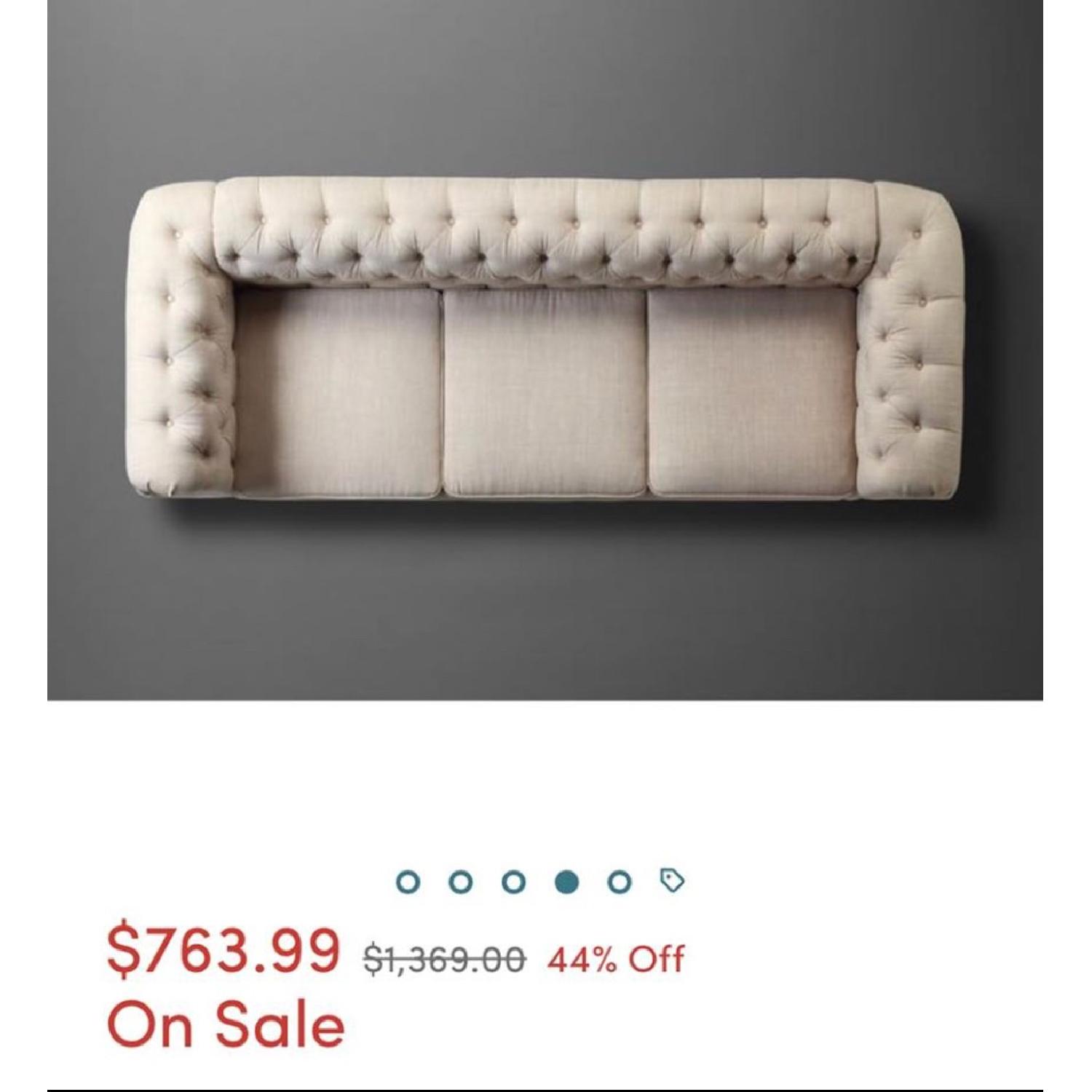 Mulhouse Furniture Garcia Linen Chesterfield Sofa - image-4