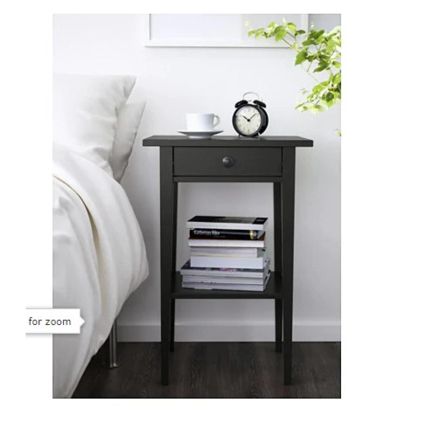 Ikea Hemnes Nightstand in Black-Brown - image-1