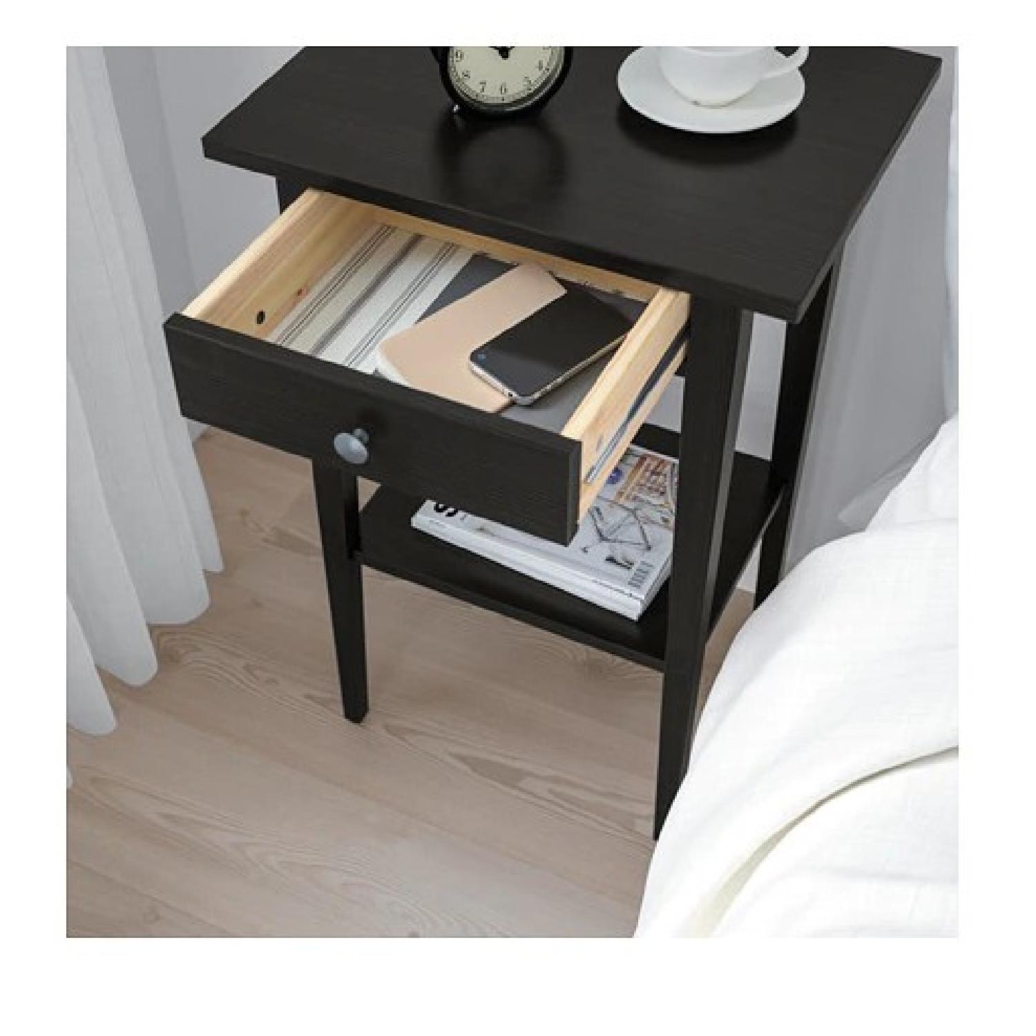Ikea Hemnes Nightstand in Black-Brown - image-2