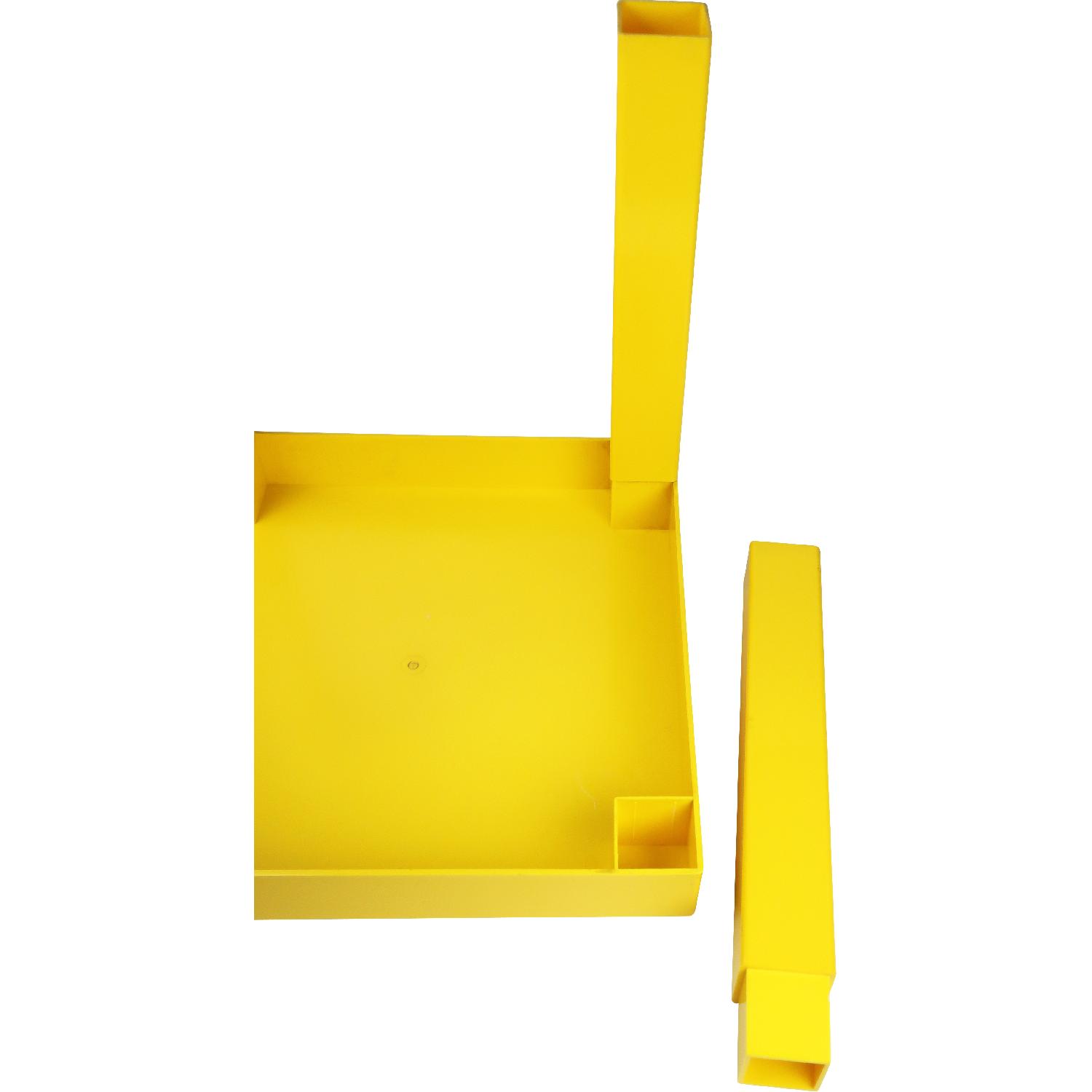 Vintage Yellow Plastic Side Table - image-3