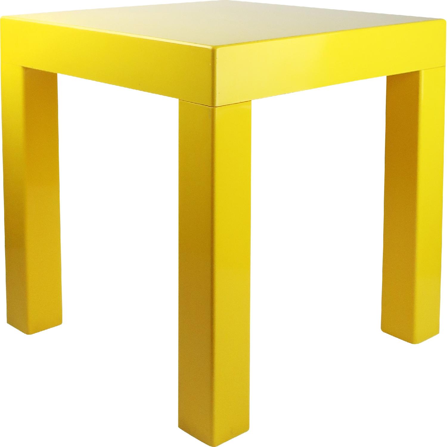 Vintage Yellow Plastic Side Table - image-5