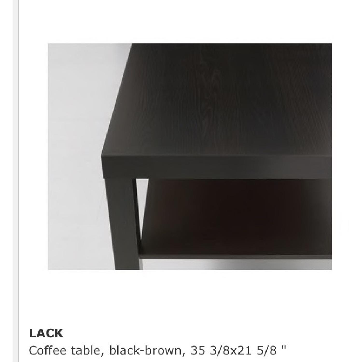 Ikea Lack Coffee Table in Black Brown AptDeco