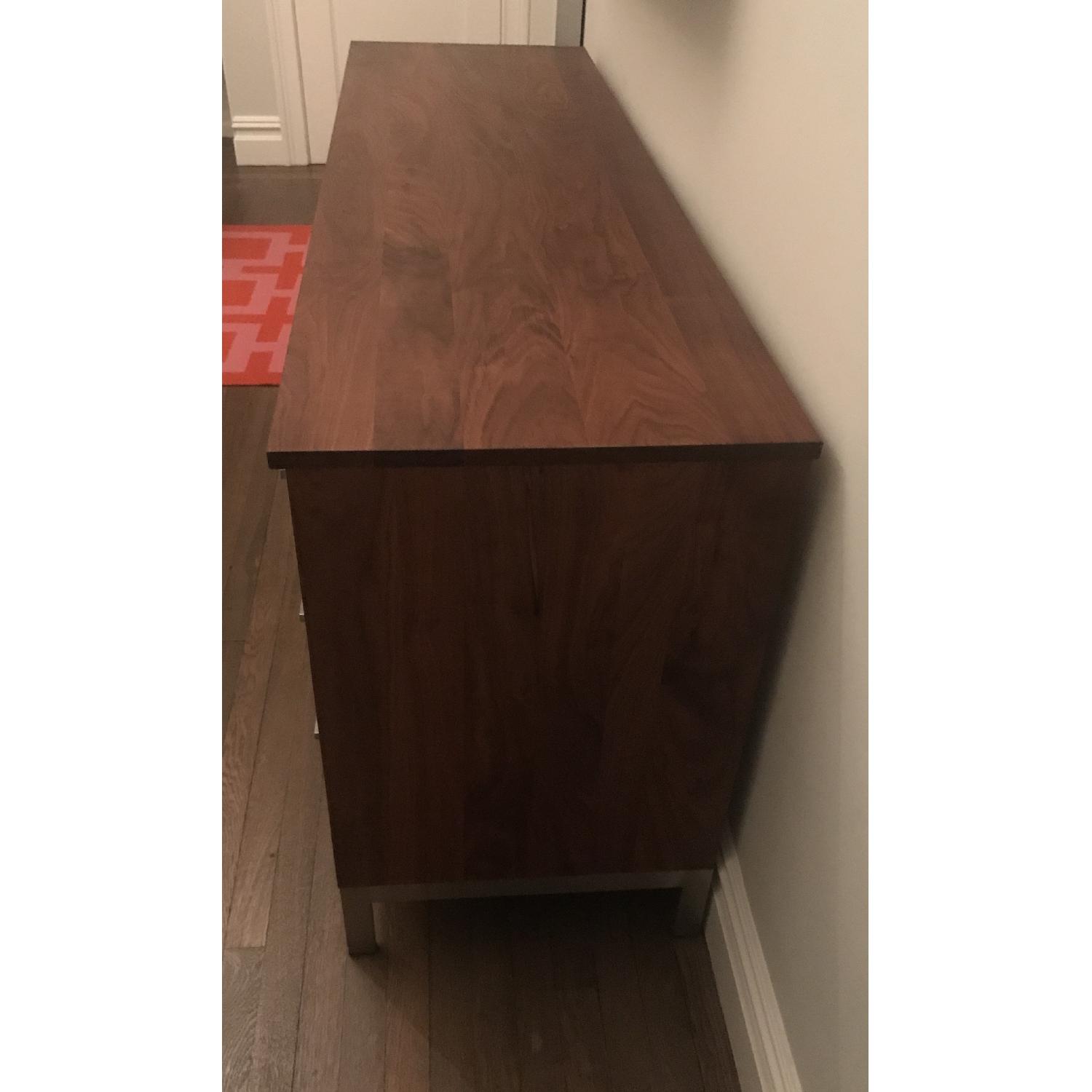 Room & Board 6 Drawer Dresser in Walnut & Stainless Steel - image-3