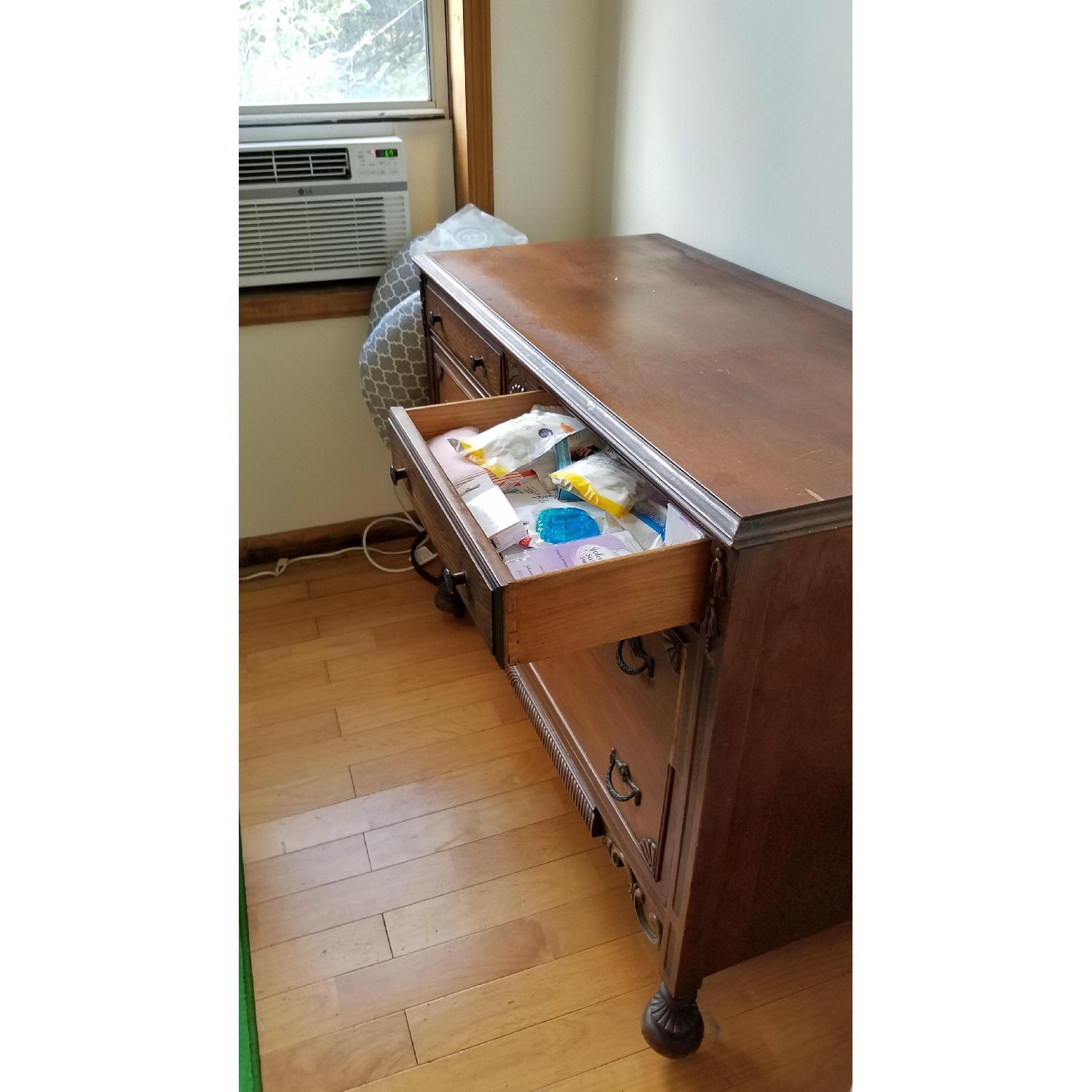 Antique Dark Wood Dresser - image-4