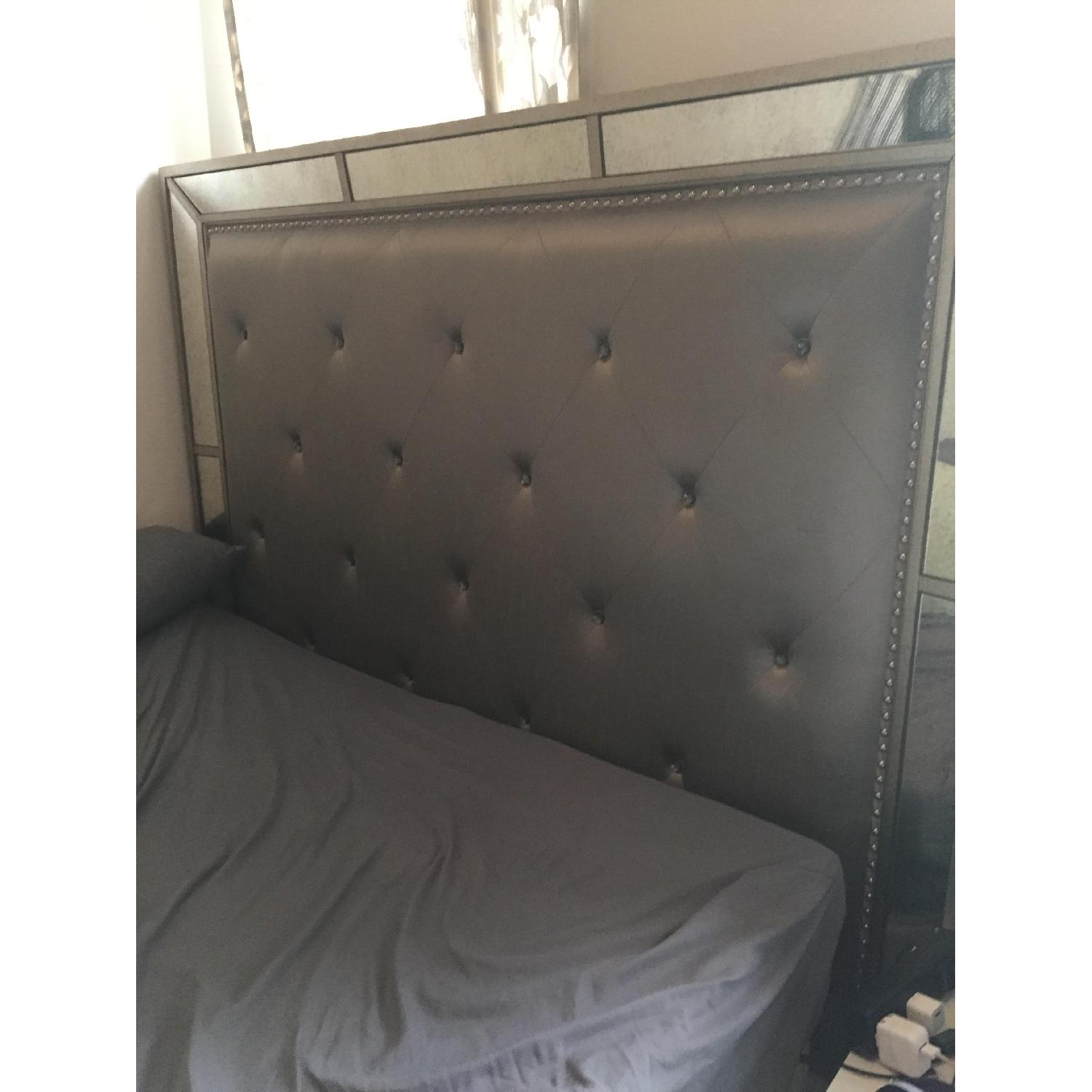 American Signature Furniture Angelina Upholstered Queen Bed - image-1