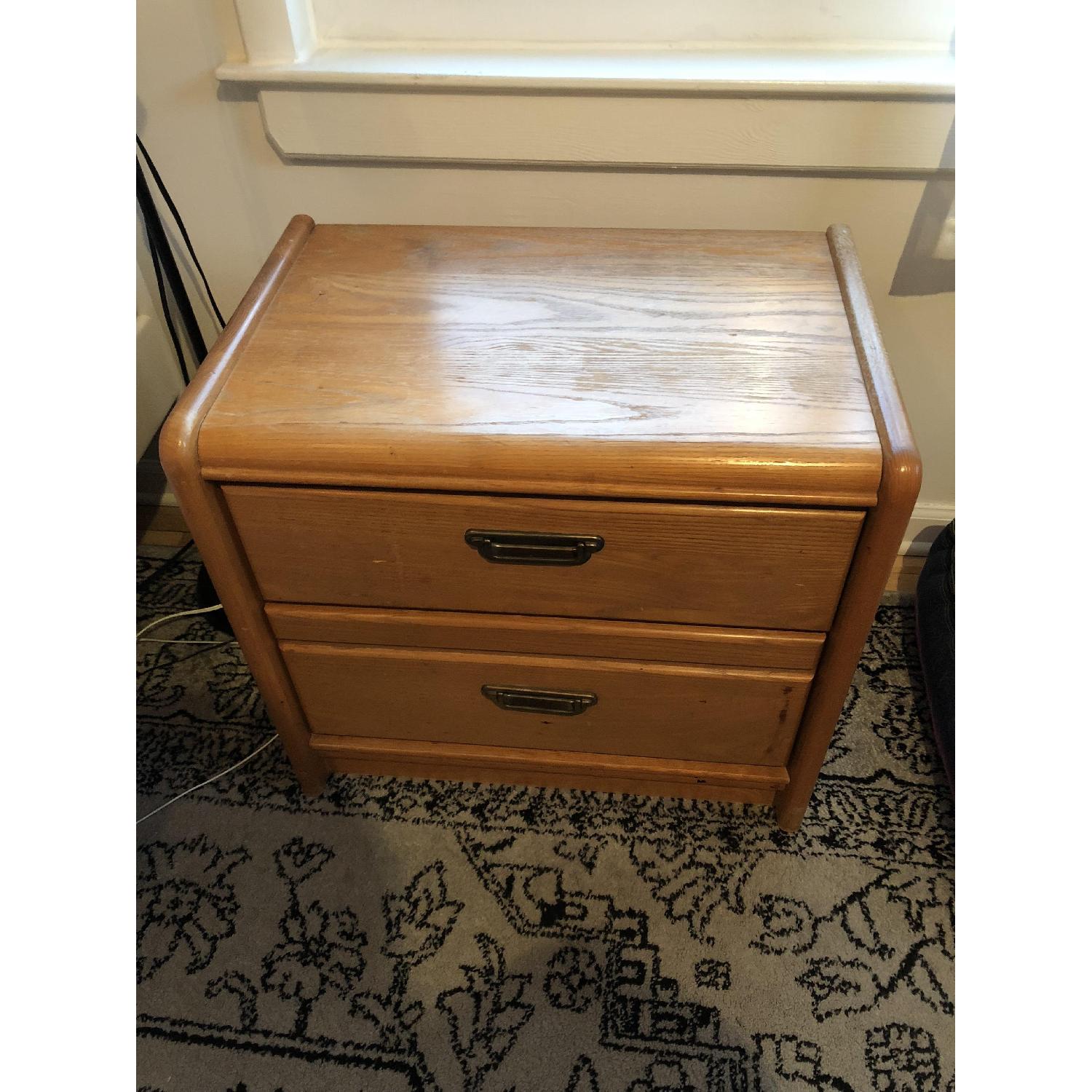 Vintage Solid Wood Nightstand AptDeco